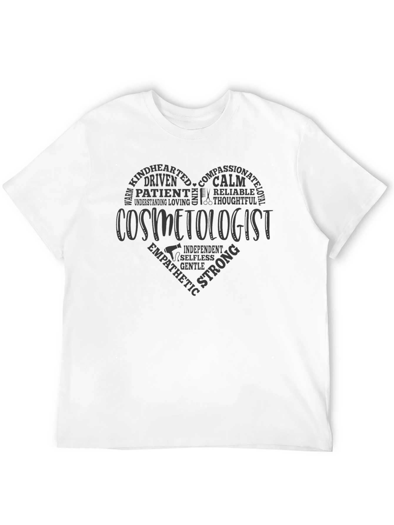 Cosmetologist Heart Graphic T-Shirt