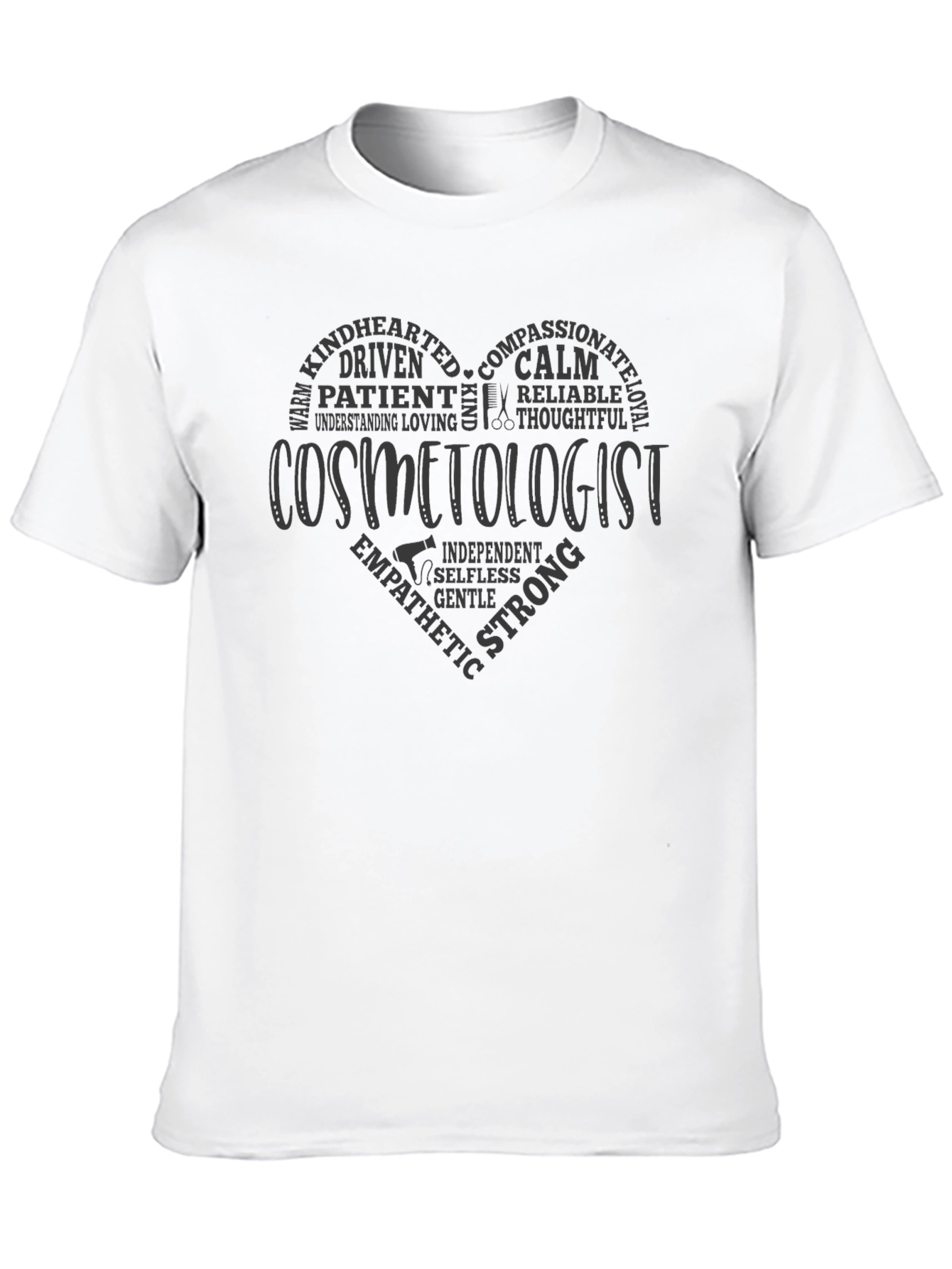 Cosmetologist Heart Graphic T-Shirt