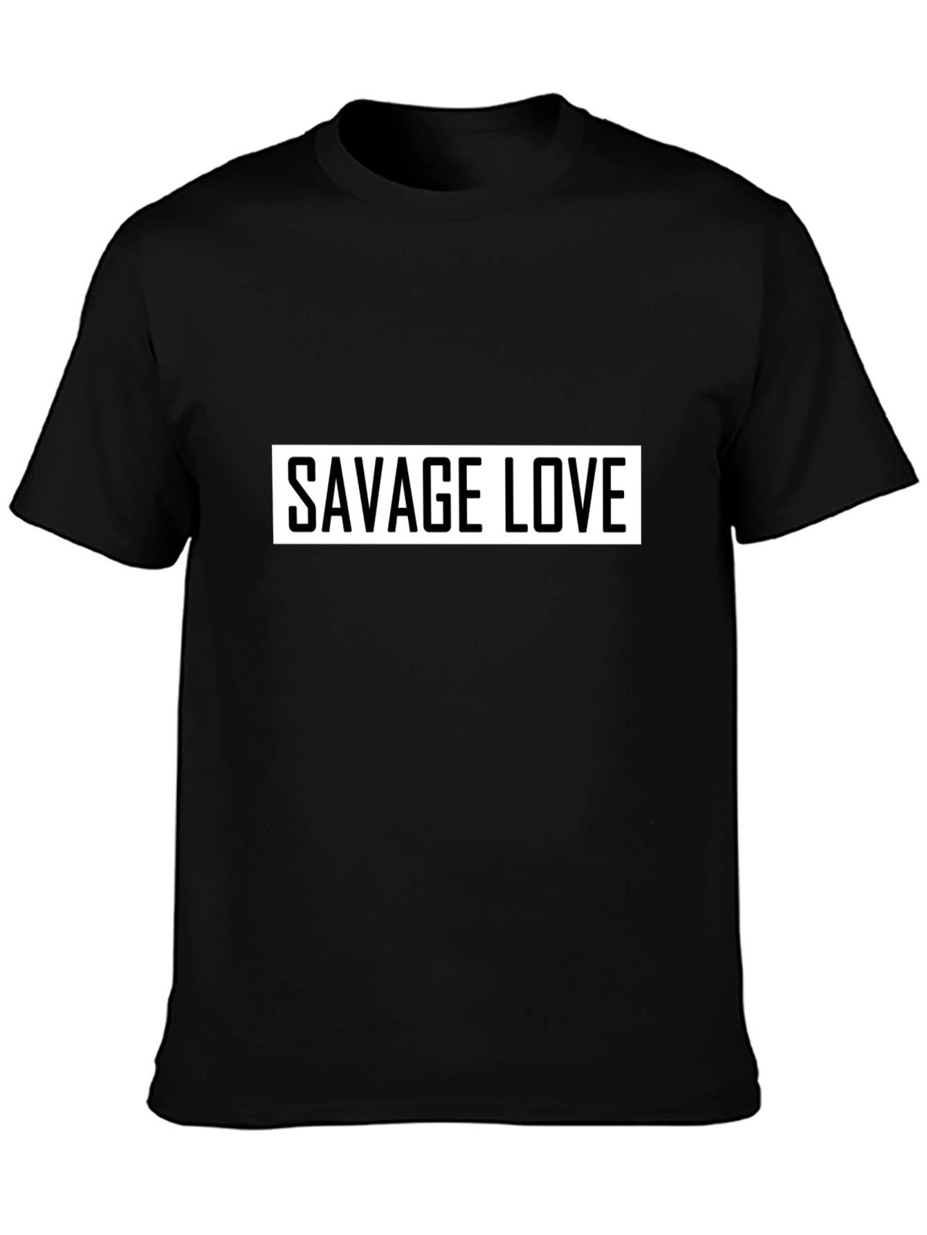 Savage Love Graphic Tee - Black Cotton Casual Wear