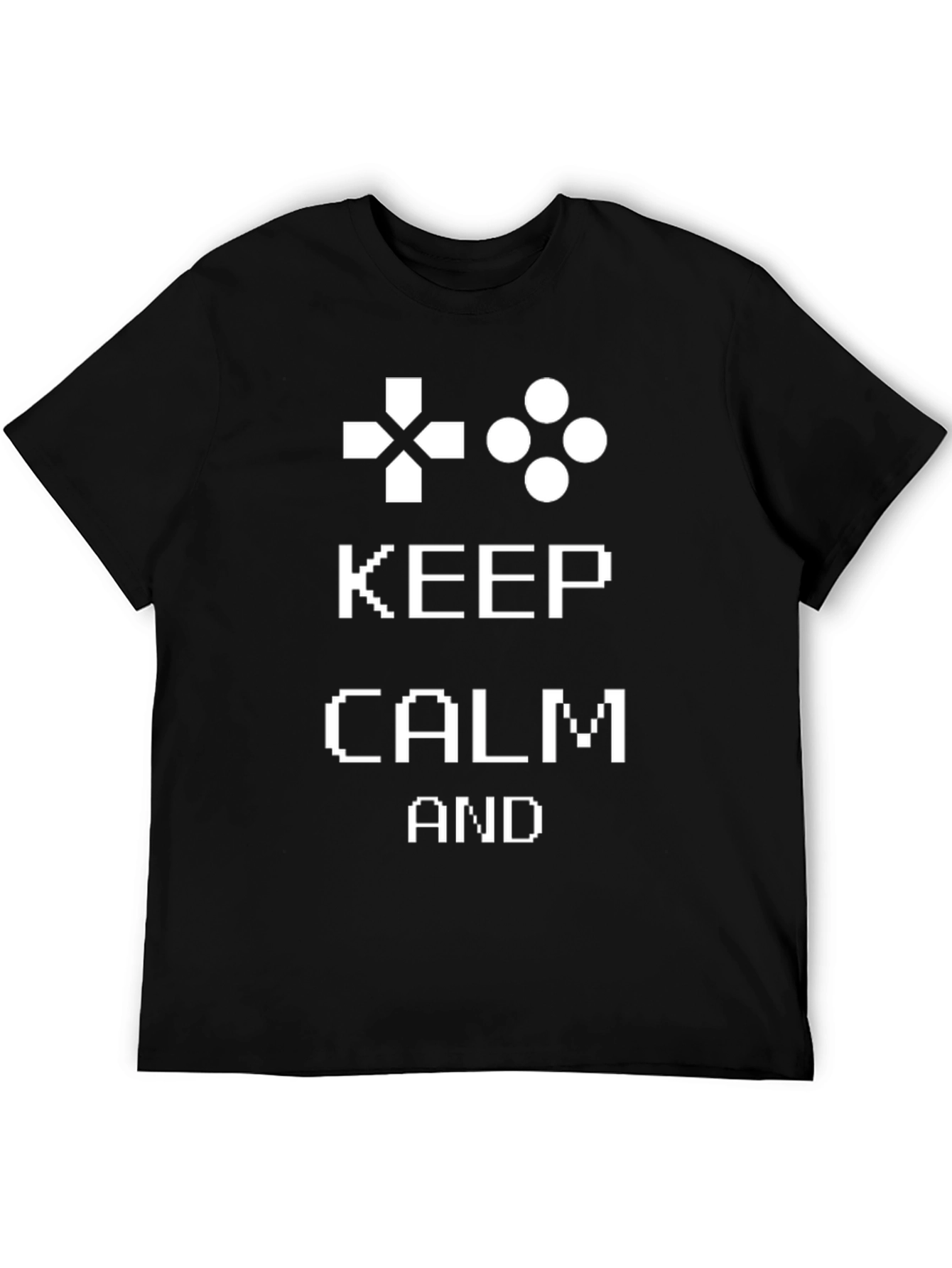 Keep Calm and Game On Black T-Shirt