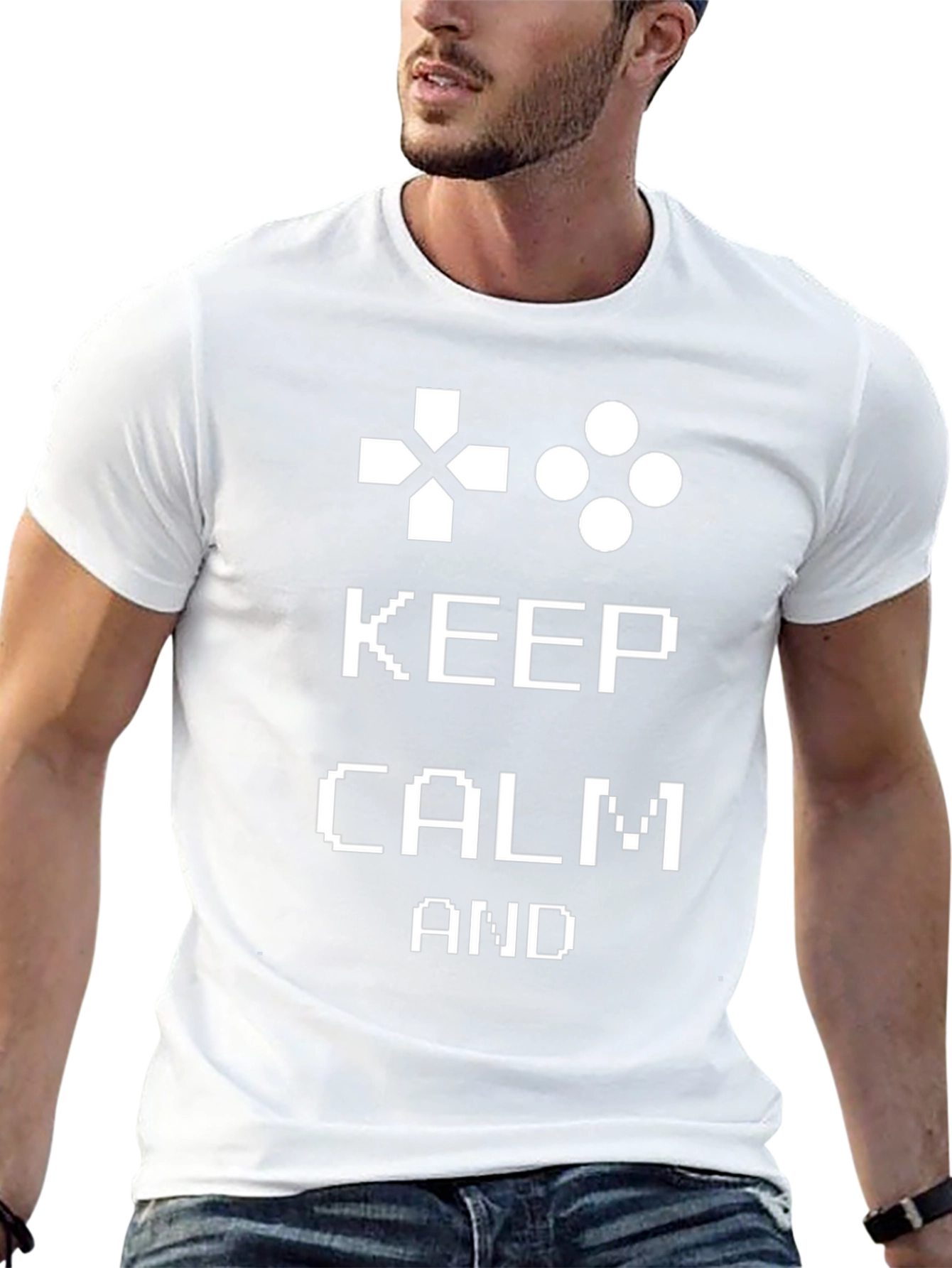 Keep Calm and Game On Black T-Shirt