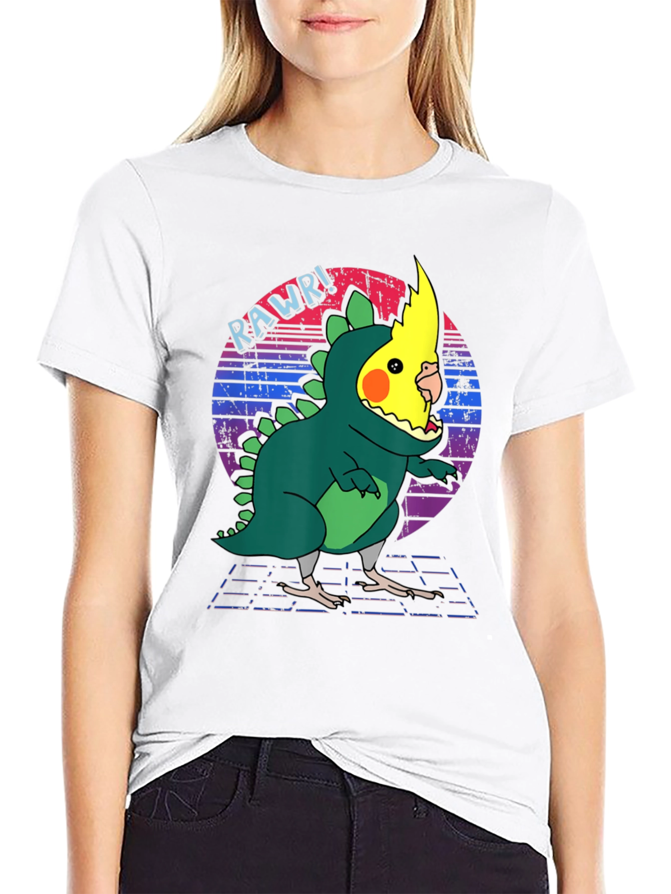 Funny Cockatiel Dinosaur T-Shirt