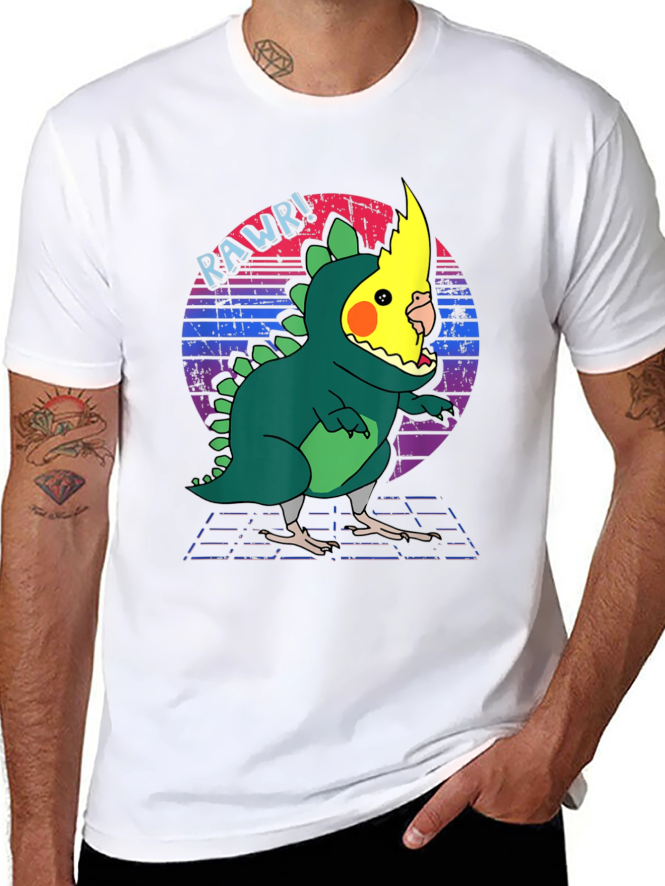 Funny Cockatiel Dinosaur T-Shirt