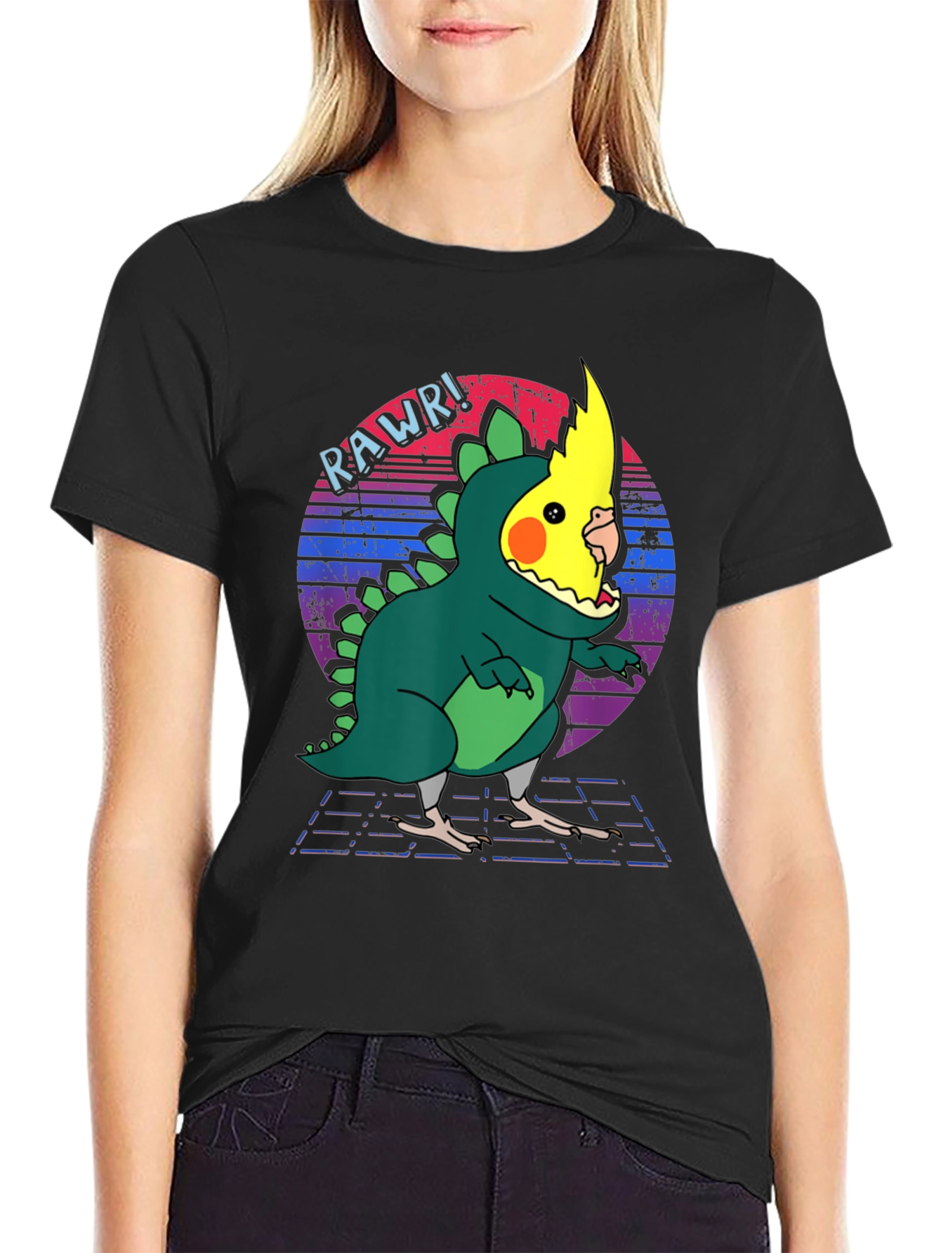 Funny Cockatiel Dinosaur T-Shirt