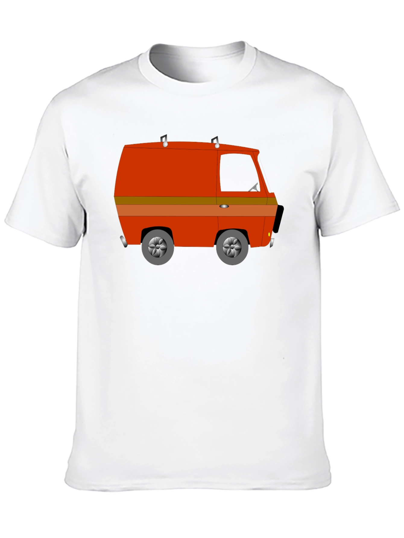 Retro Van Graphic Tee - Black Crew Neck