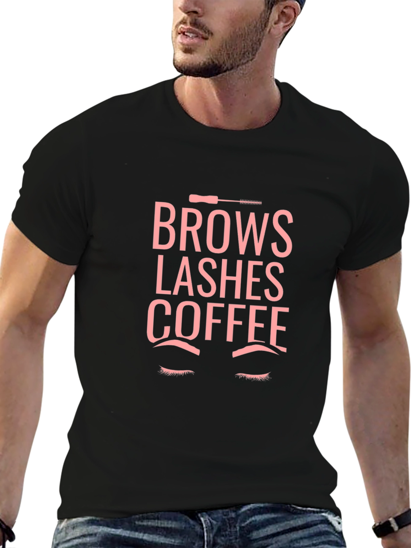 Brows Lashes Coffee Graphic Tee