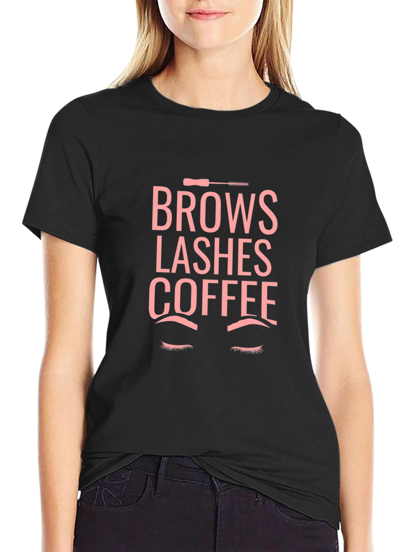 Brows Lashes Coffee Graphic Tee