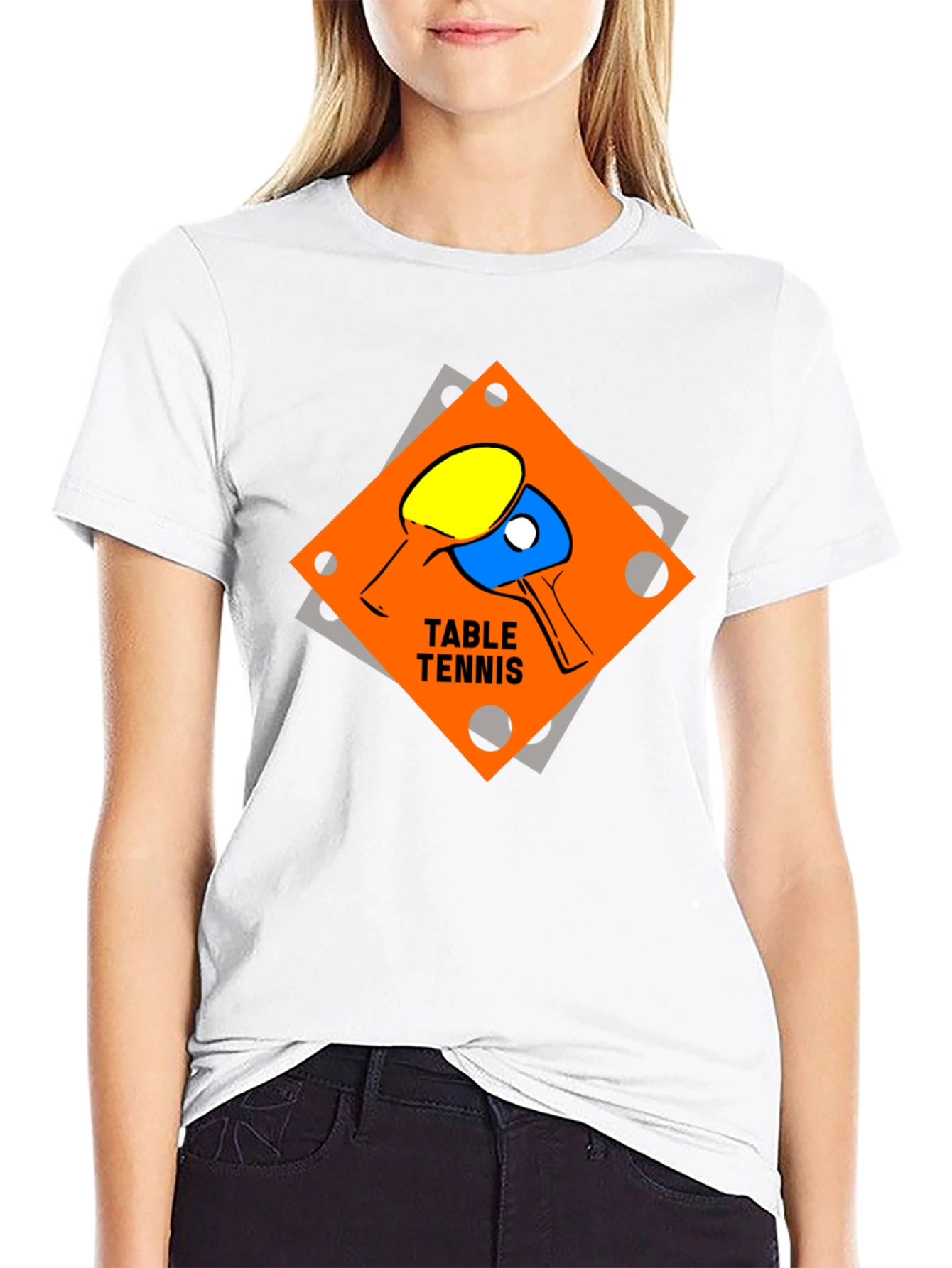 Table Tennis Graphic Tee - Black
