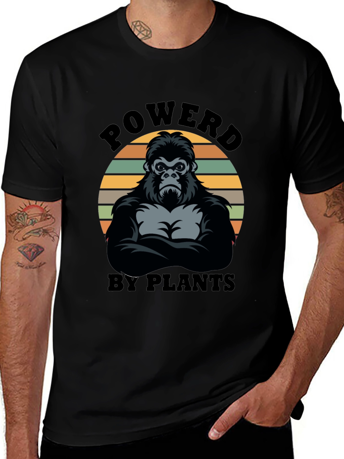 Powered By Plants Gorilla Graphic Tee