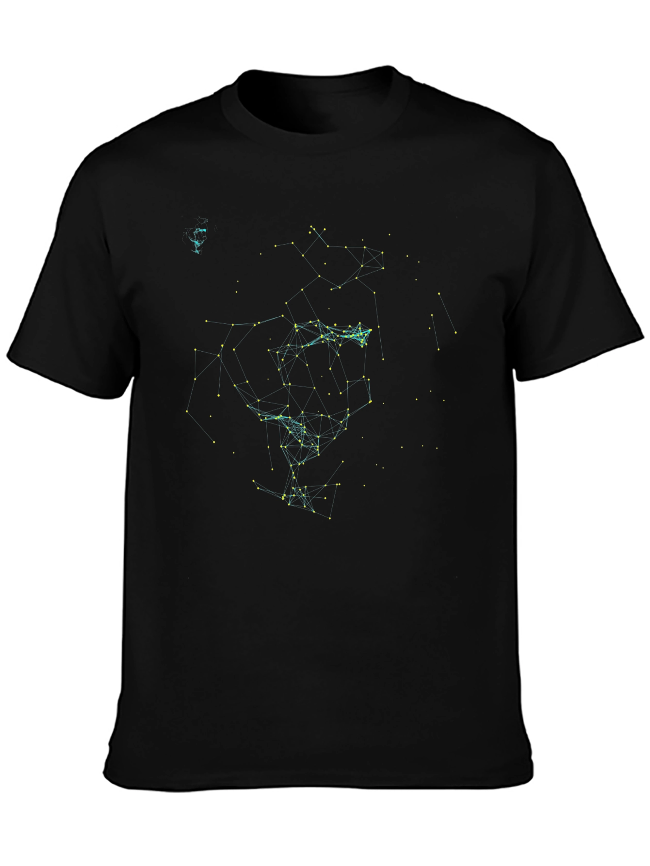 Constellation Graphic Tee - Black Cotton Shirt