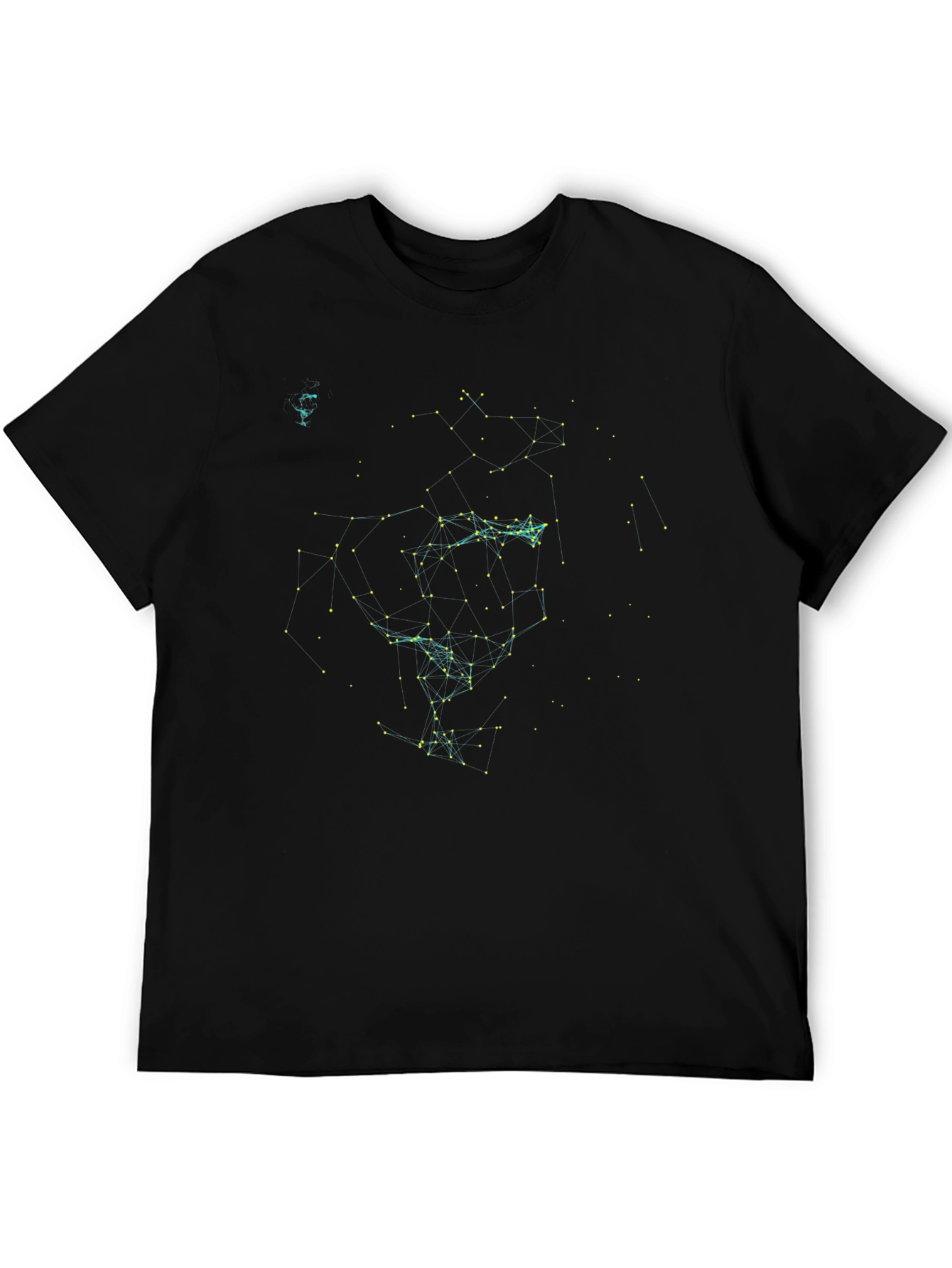 Constellation Graphic Tee - Black Cotton Shirt