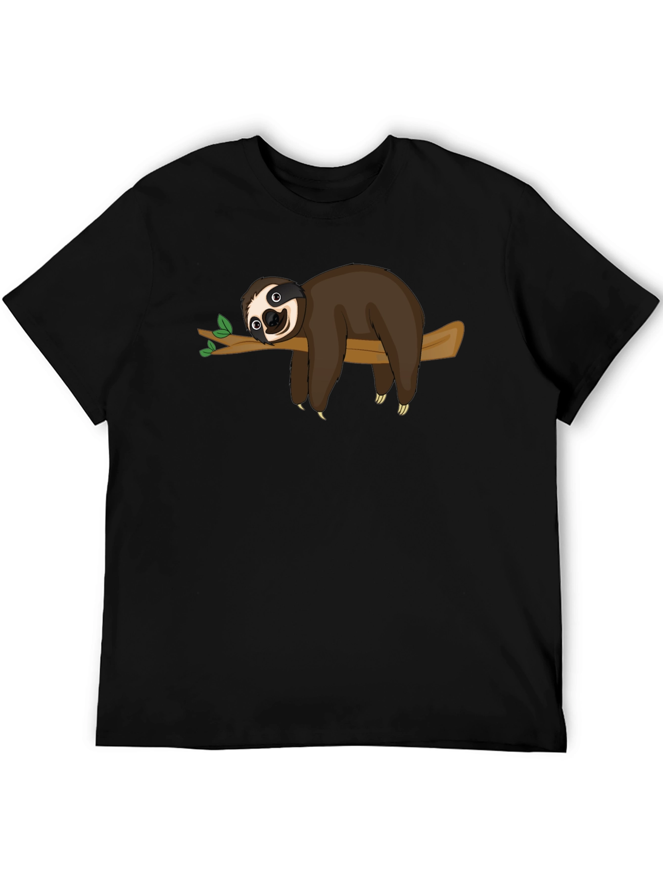Sloth on Branch Graphic T-Shirt - Relaxed Style