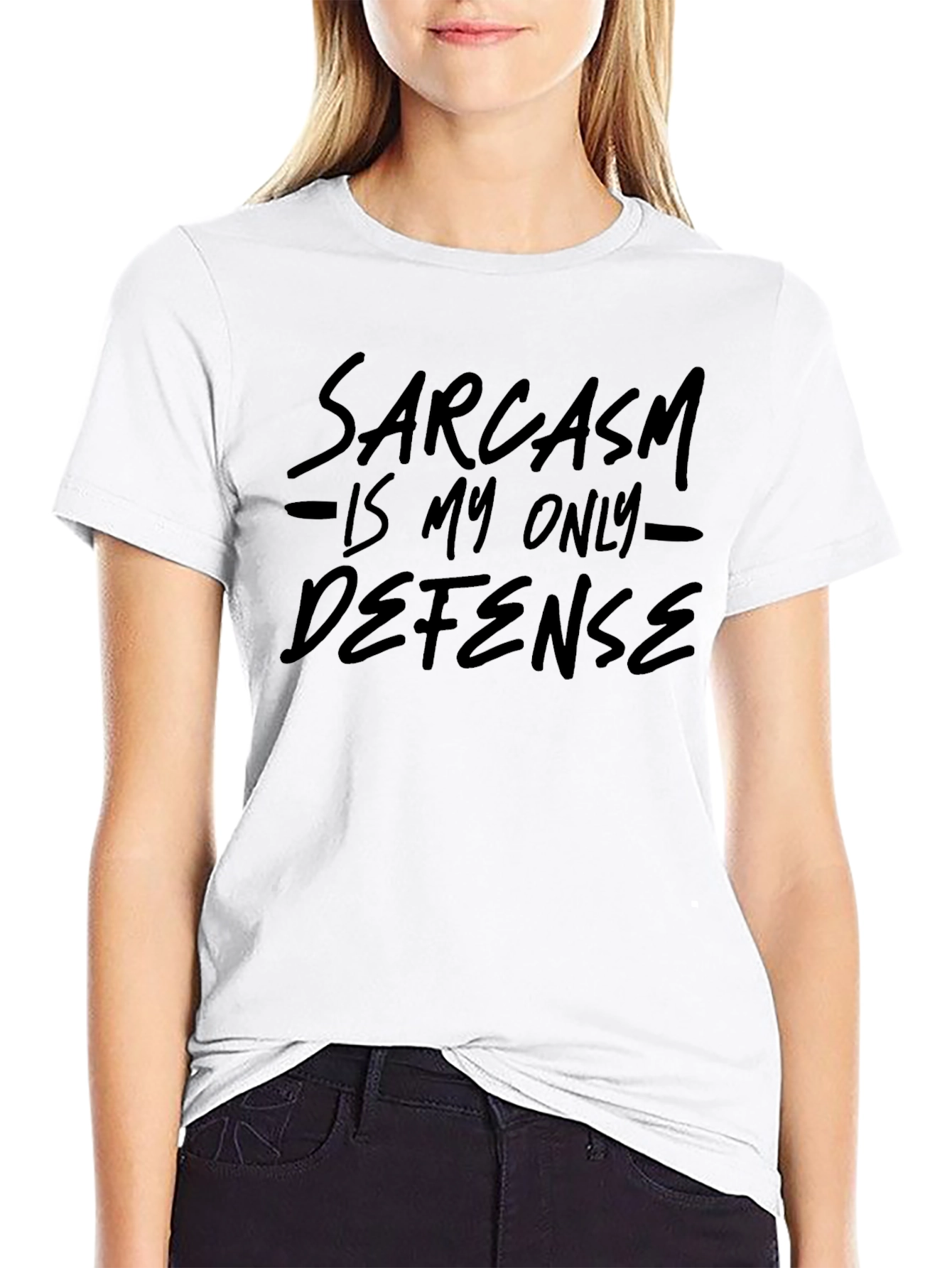 Sarcasm Is My Only Defense Funny Graphic Tee