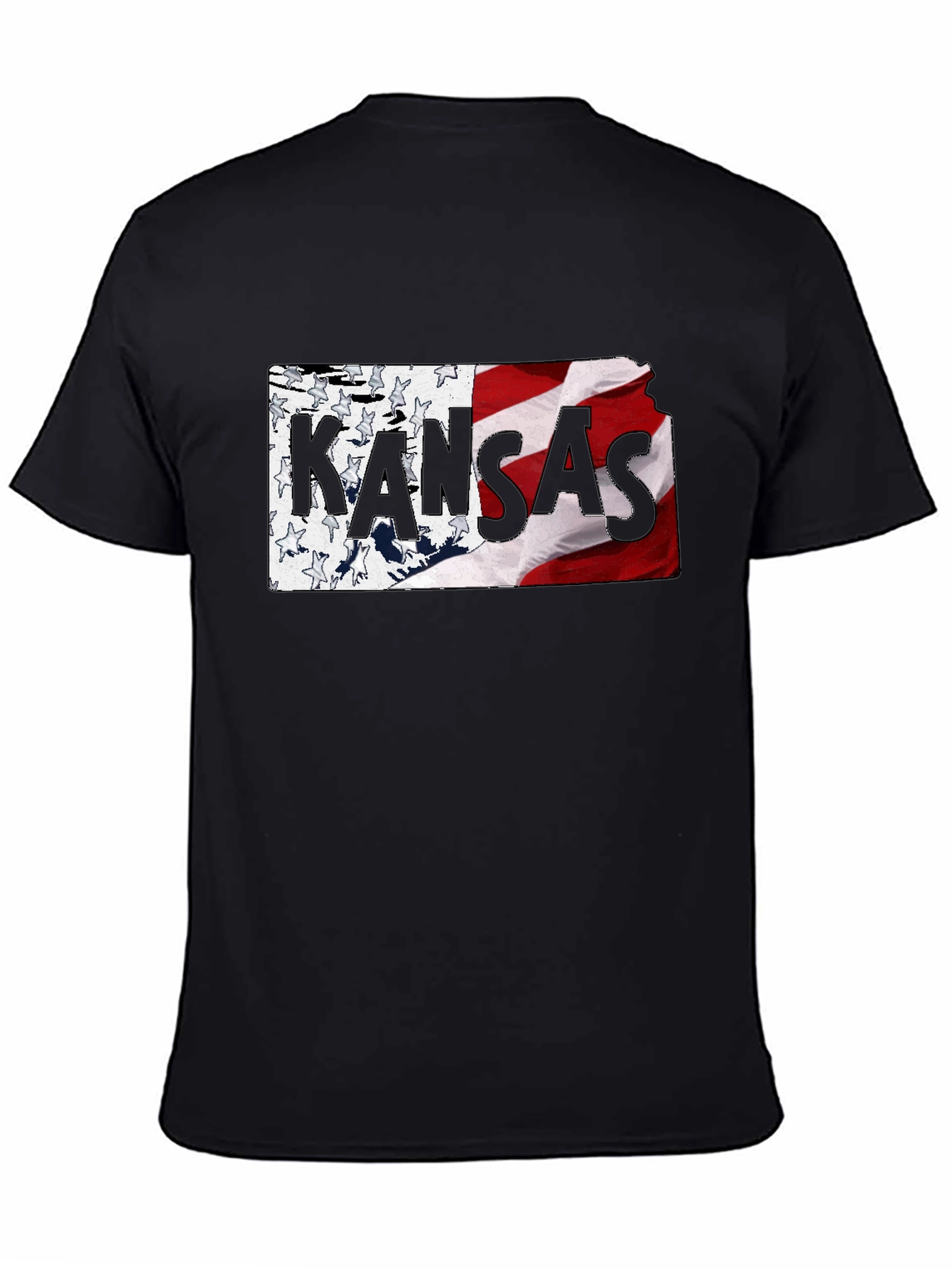 Kansas State Flag T-Shirt - Black