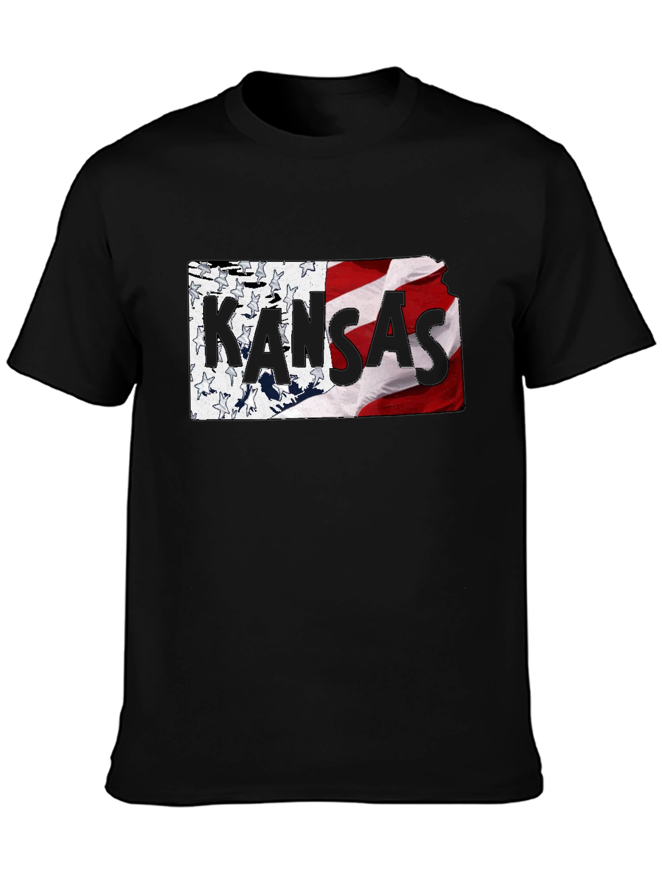 Kansas State Flag T-Shirt - Black
