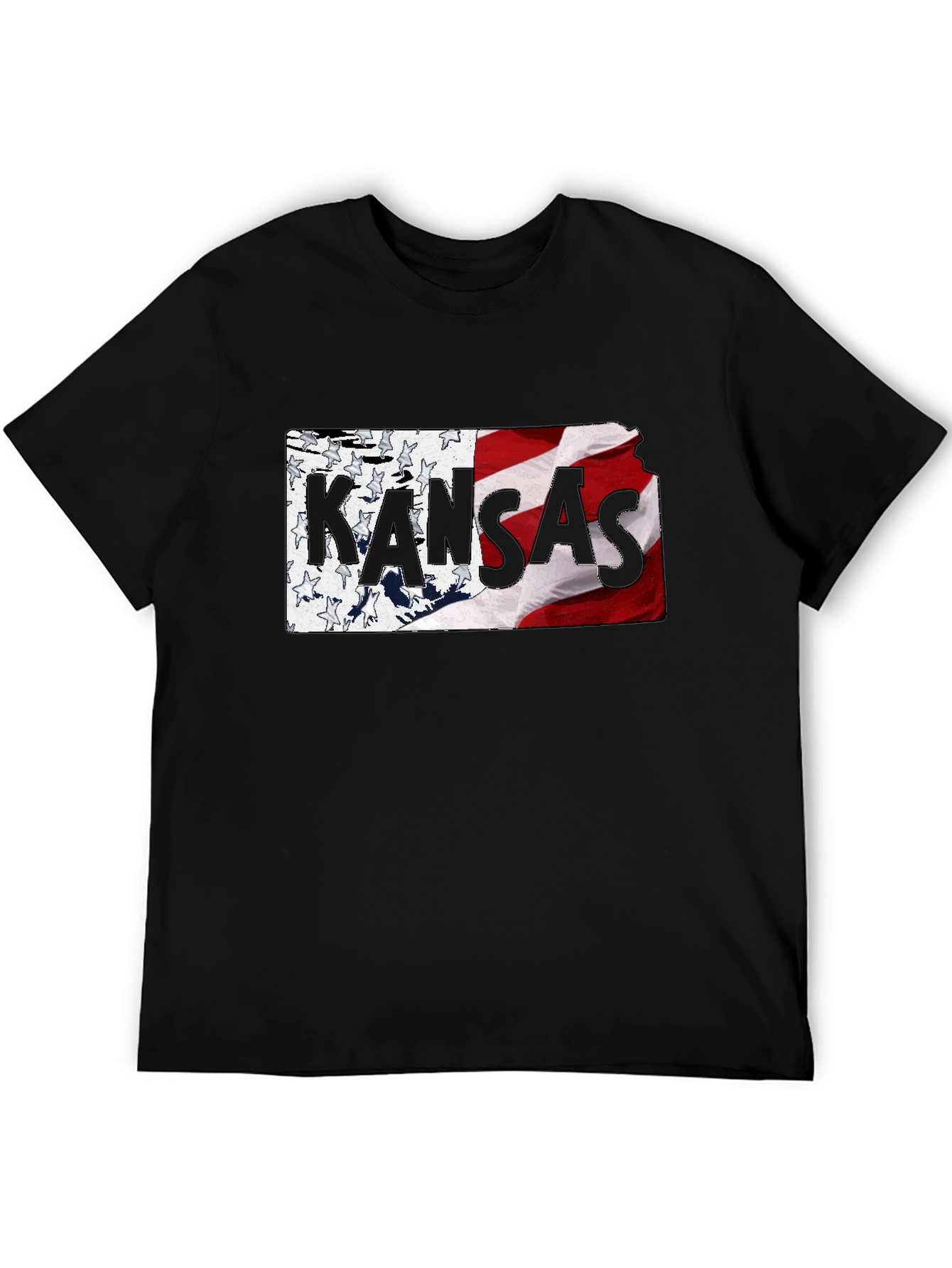 Kansas State Flag T-Shirt - Black