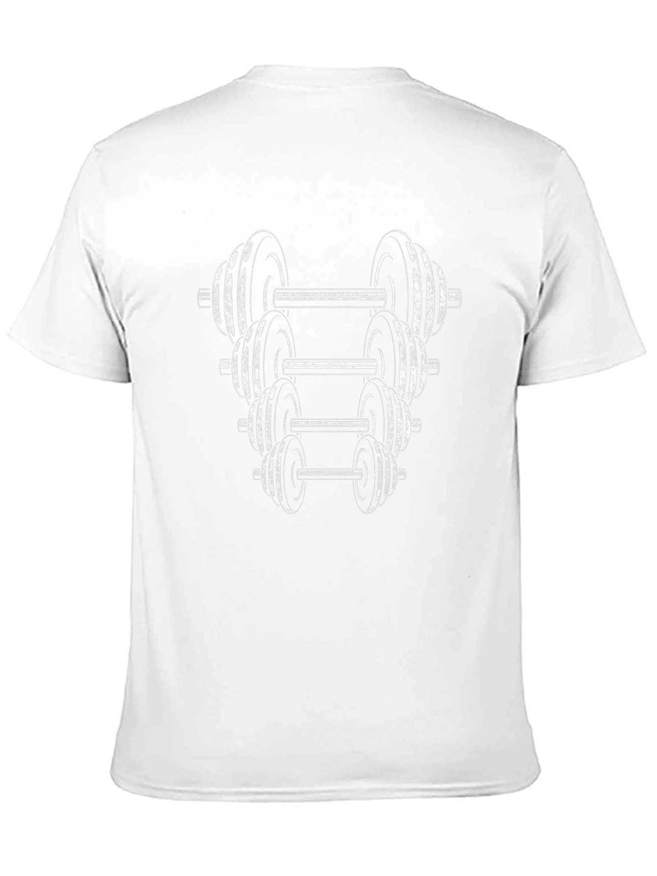 Weightlifting T-Shirt - Stacked Dumbbell Design
