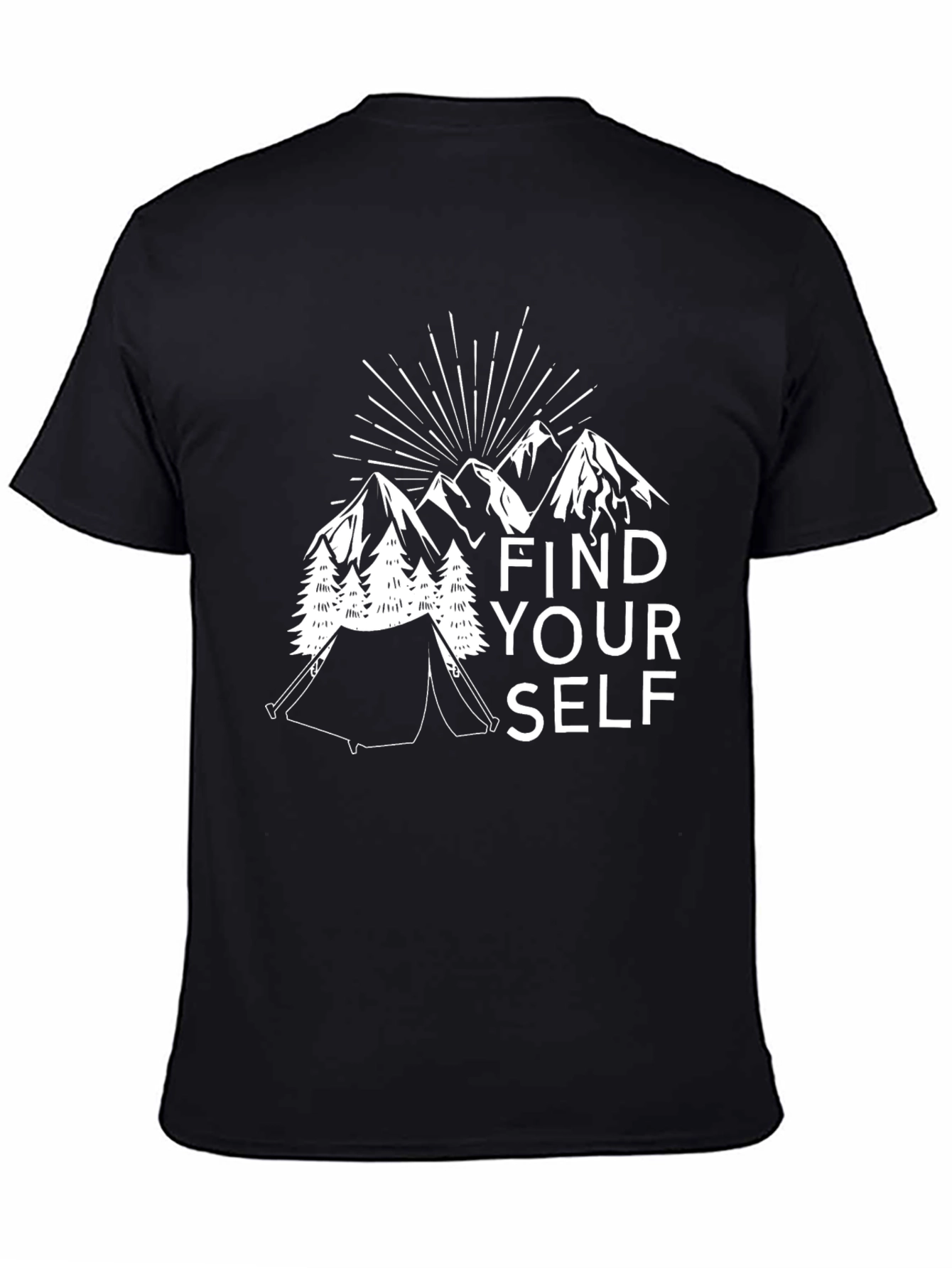 Find Yourself Black Graphic T-Shirt