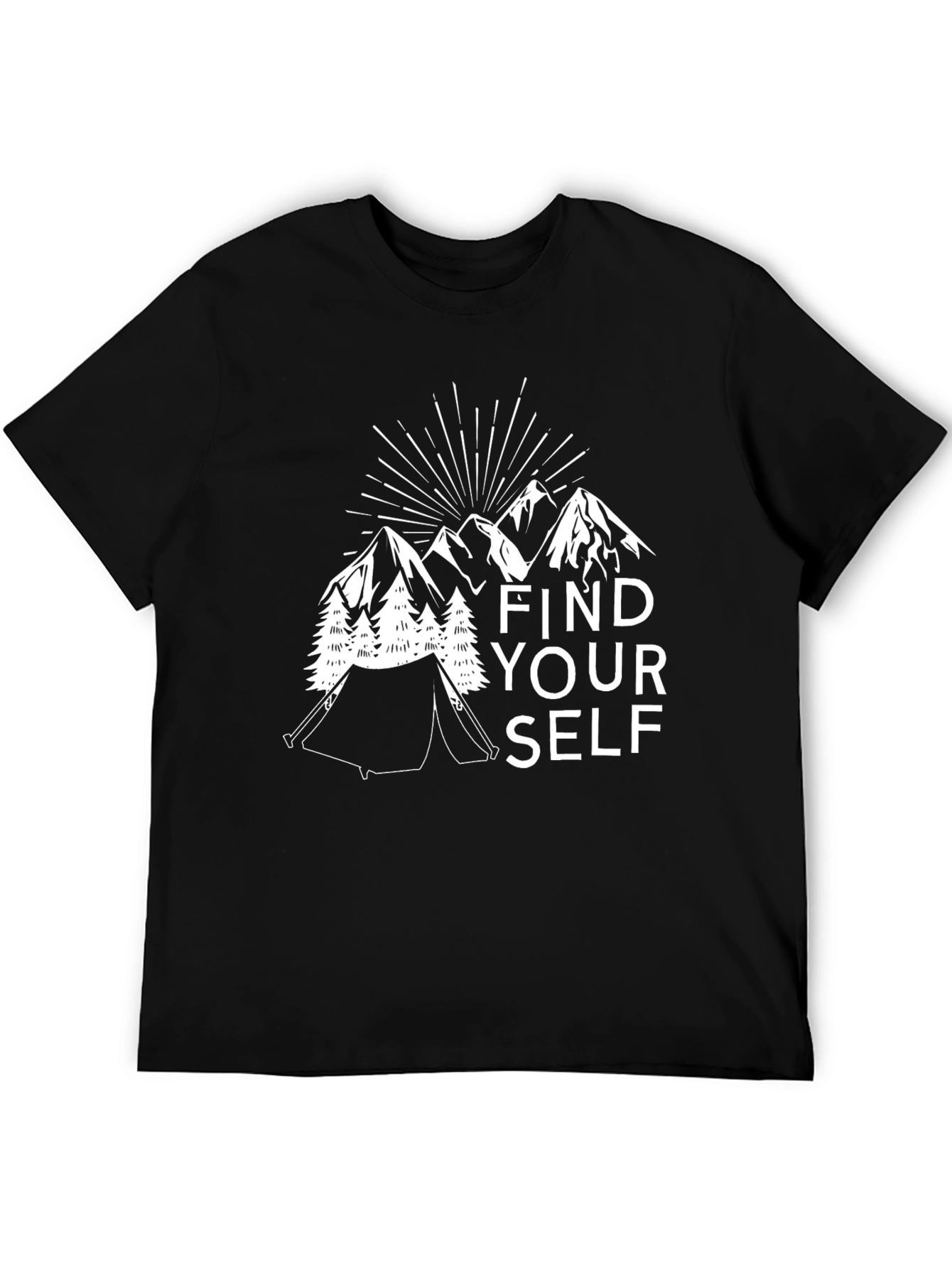 Find Yourself Black Graphic T-Shirt