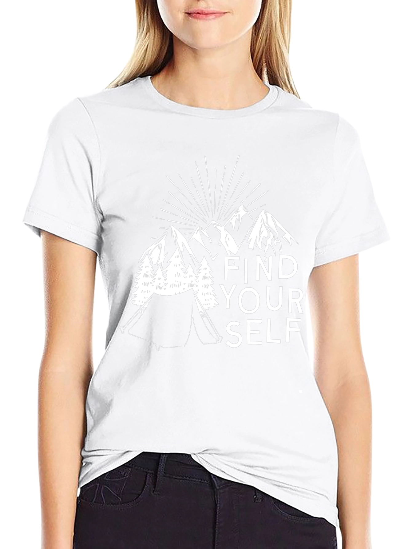 Find Yourself Black Graphic T-Shirt