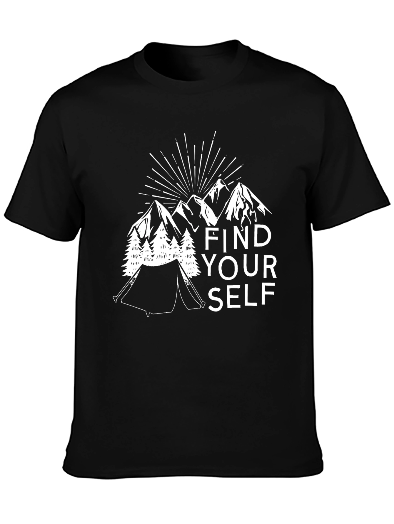 Find Yourself Black Graphic T-Shirt