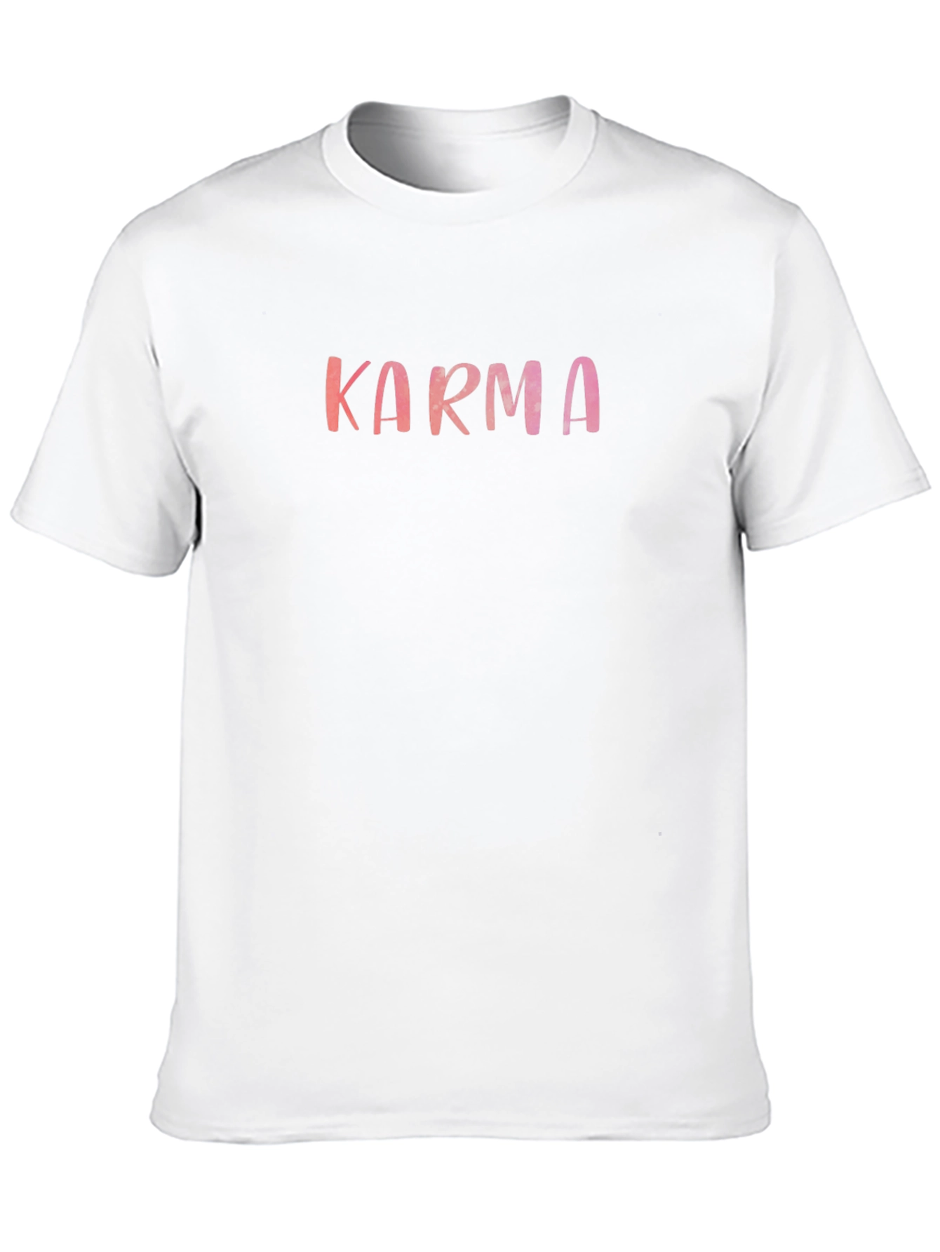 Karma Graphic Print Crew Neck T-Shirt