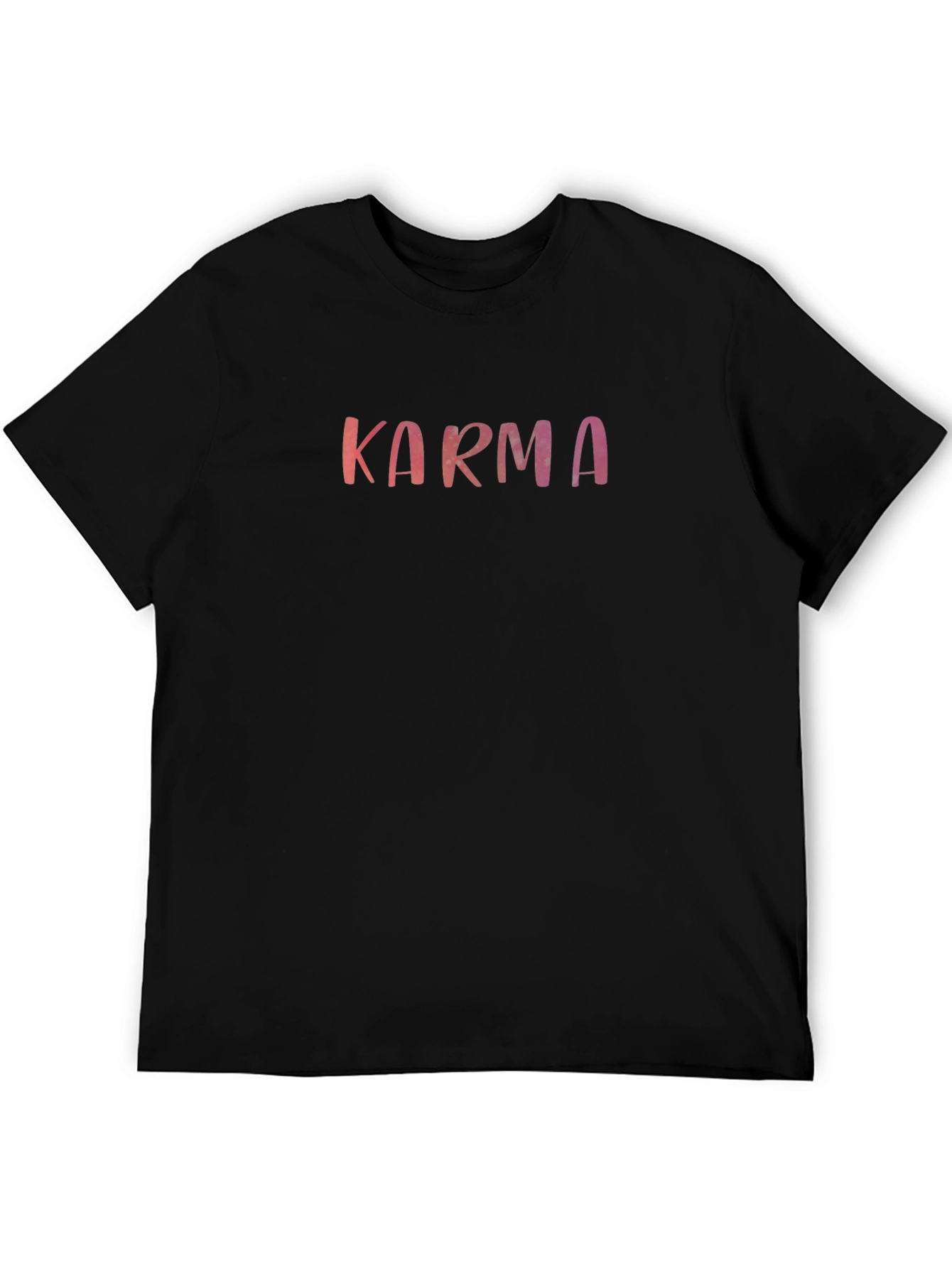 Karma Graphic Print Crew Neck T-Shirt