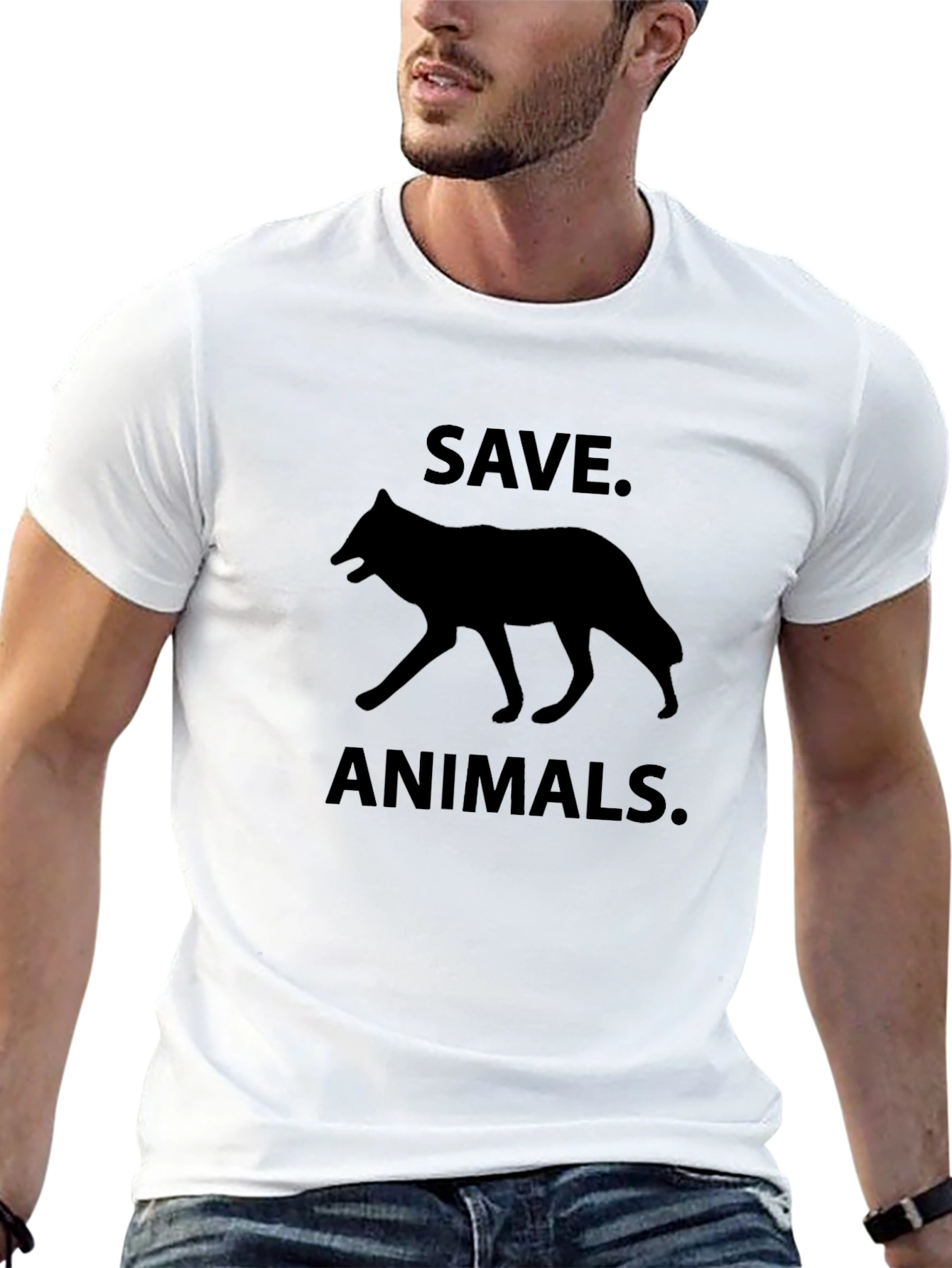 Save Animals Graphic Tee - Black