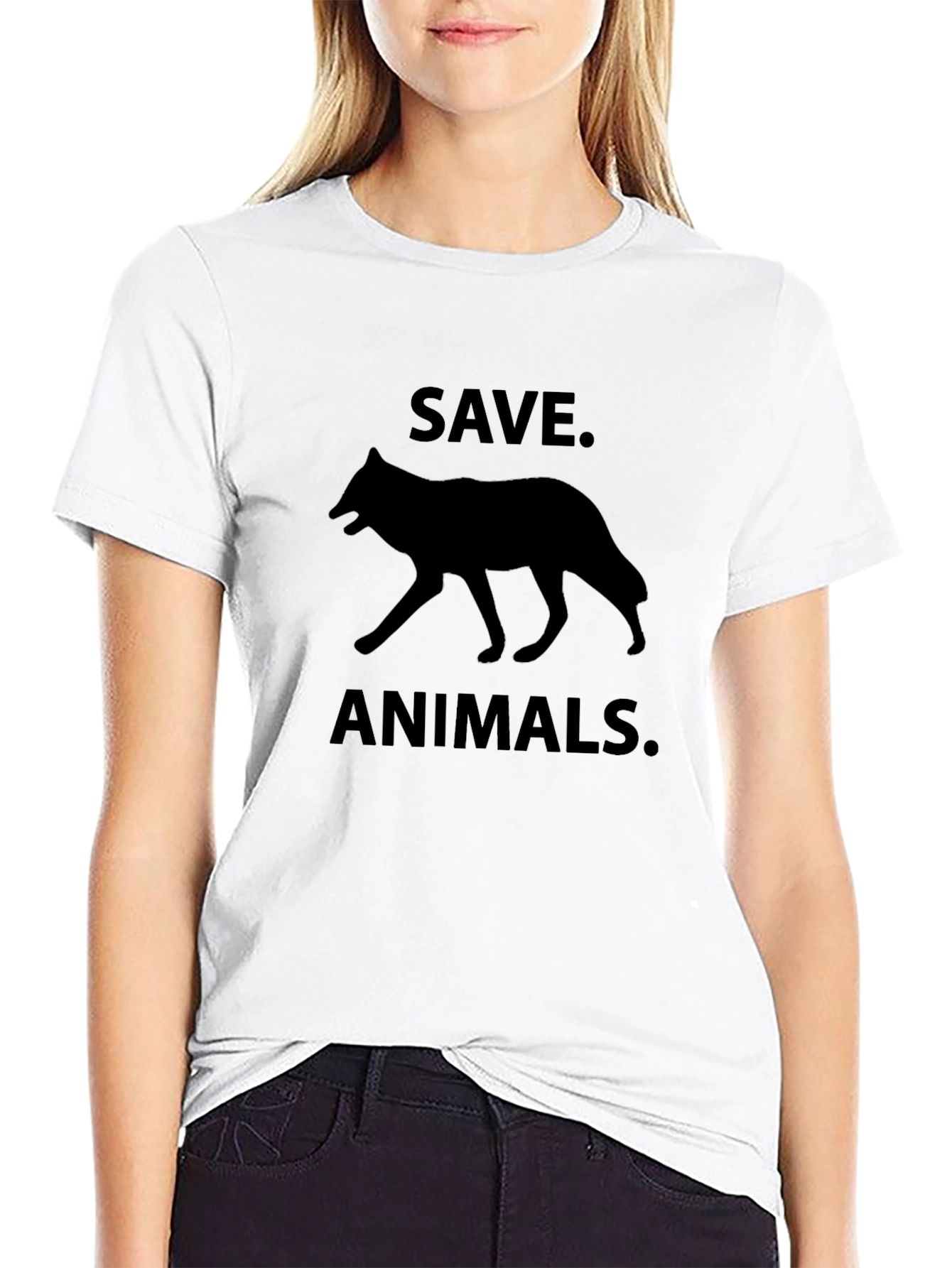 Save Animals Graphic Tee - Black