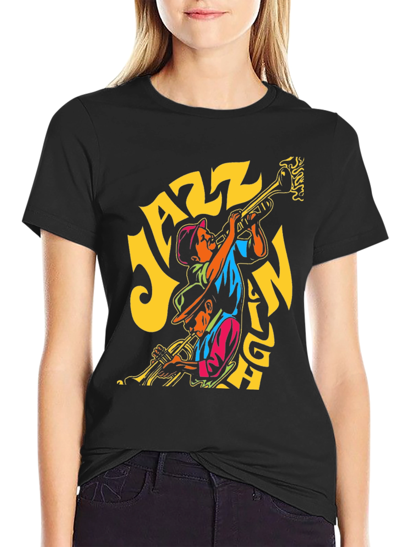 Jazz Night Graphic T-Shirt - Black