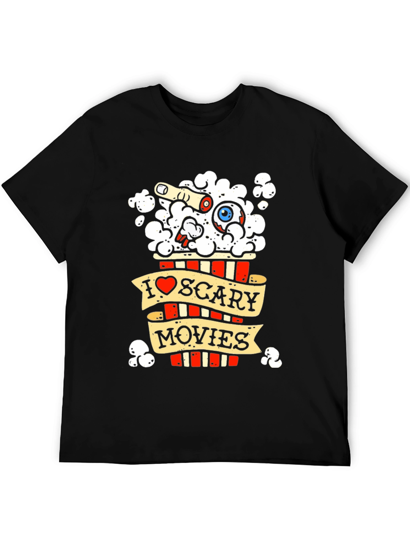 Scary Movie Popcorn Graphic Tee