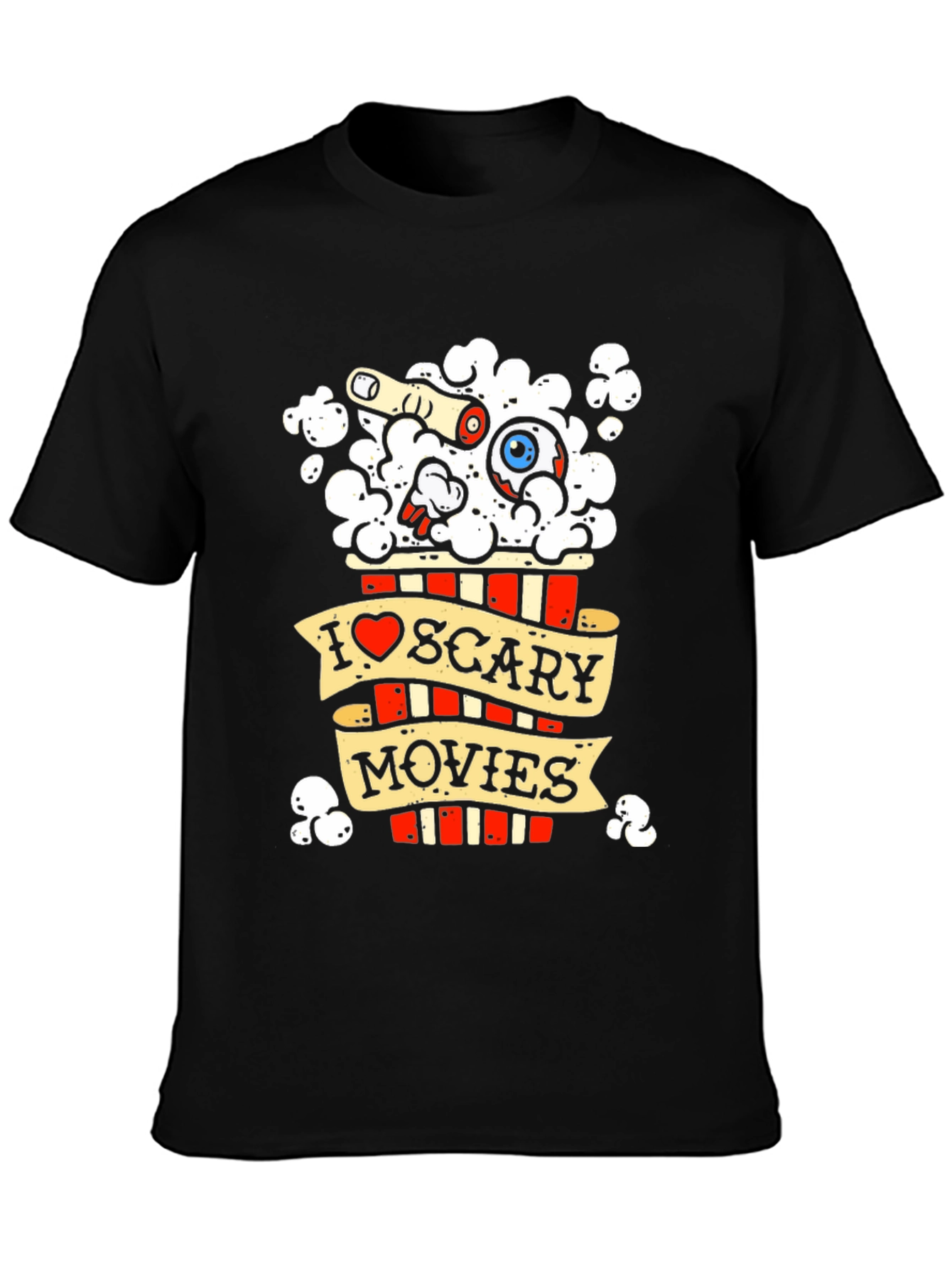 Scary Movie Popcorn Graphic Tee