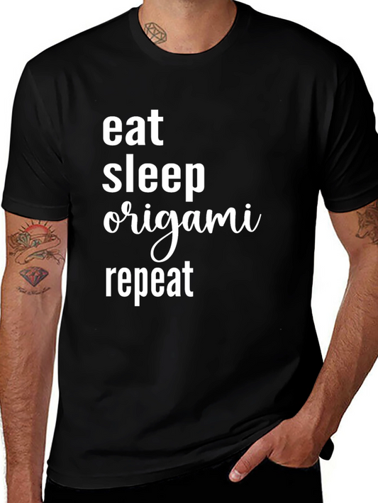 Eat Sleep Origami Repeat T-Shirt - Soft Cotton Tee