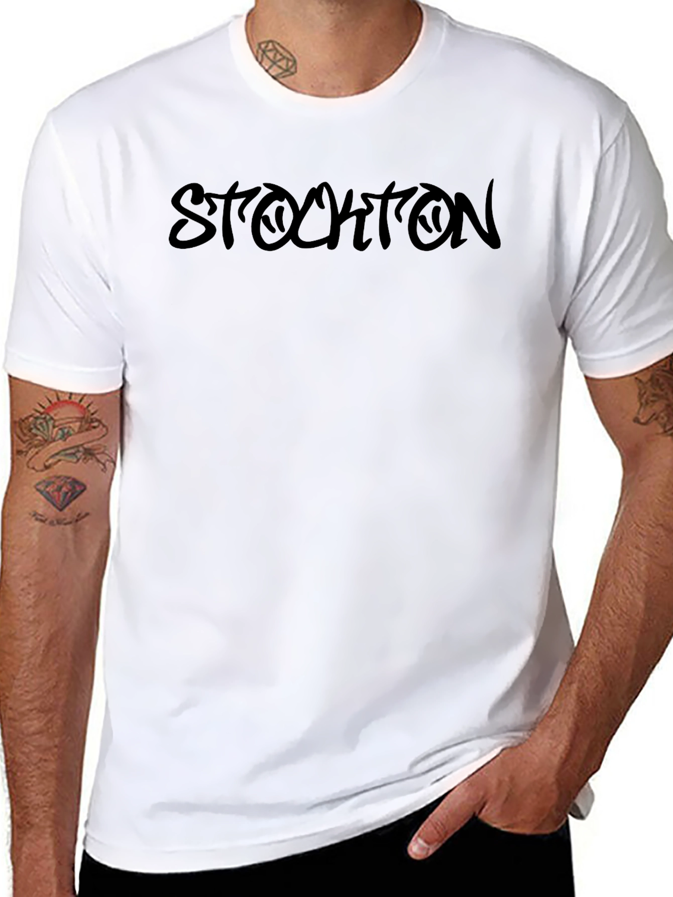 Stockton Graphic Tee - Mens Black T-Shirt