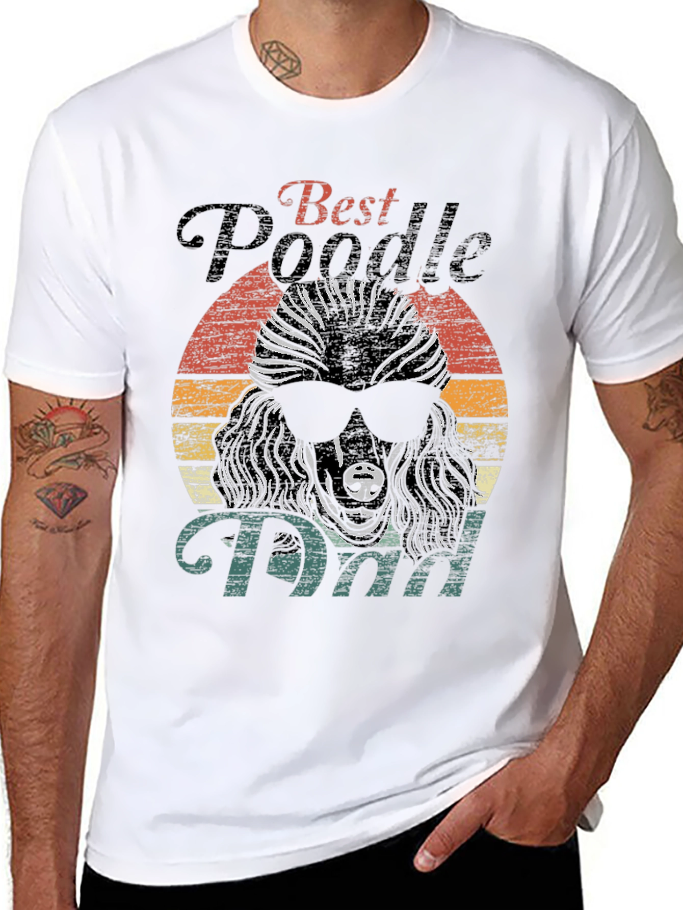 Best Poodle Dad Graphic Tee