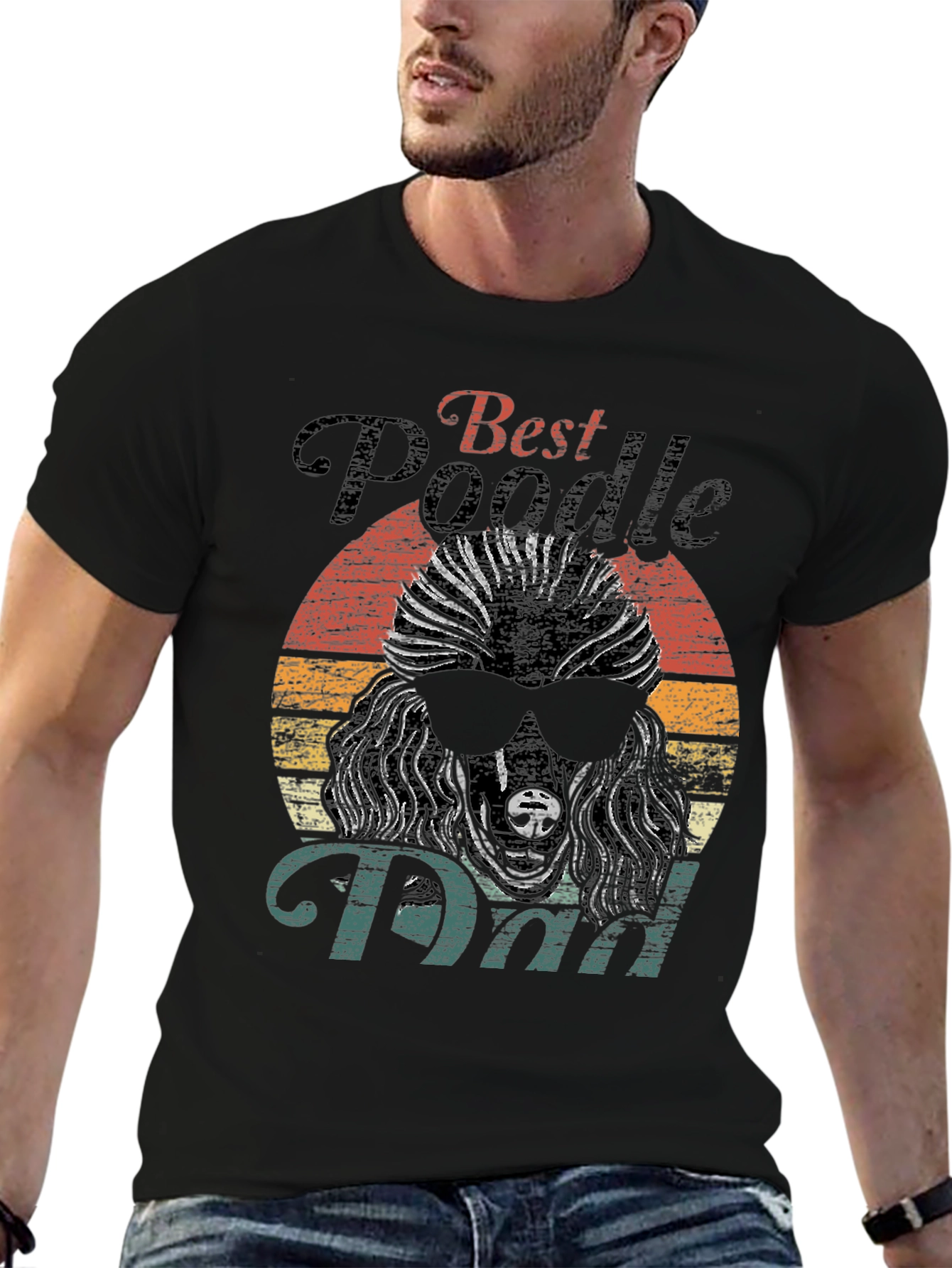 Best Poodle Dad Graphic Tee
