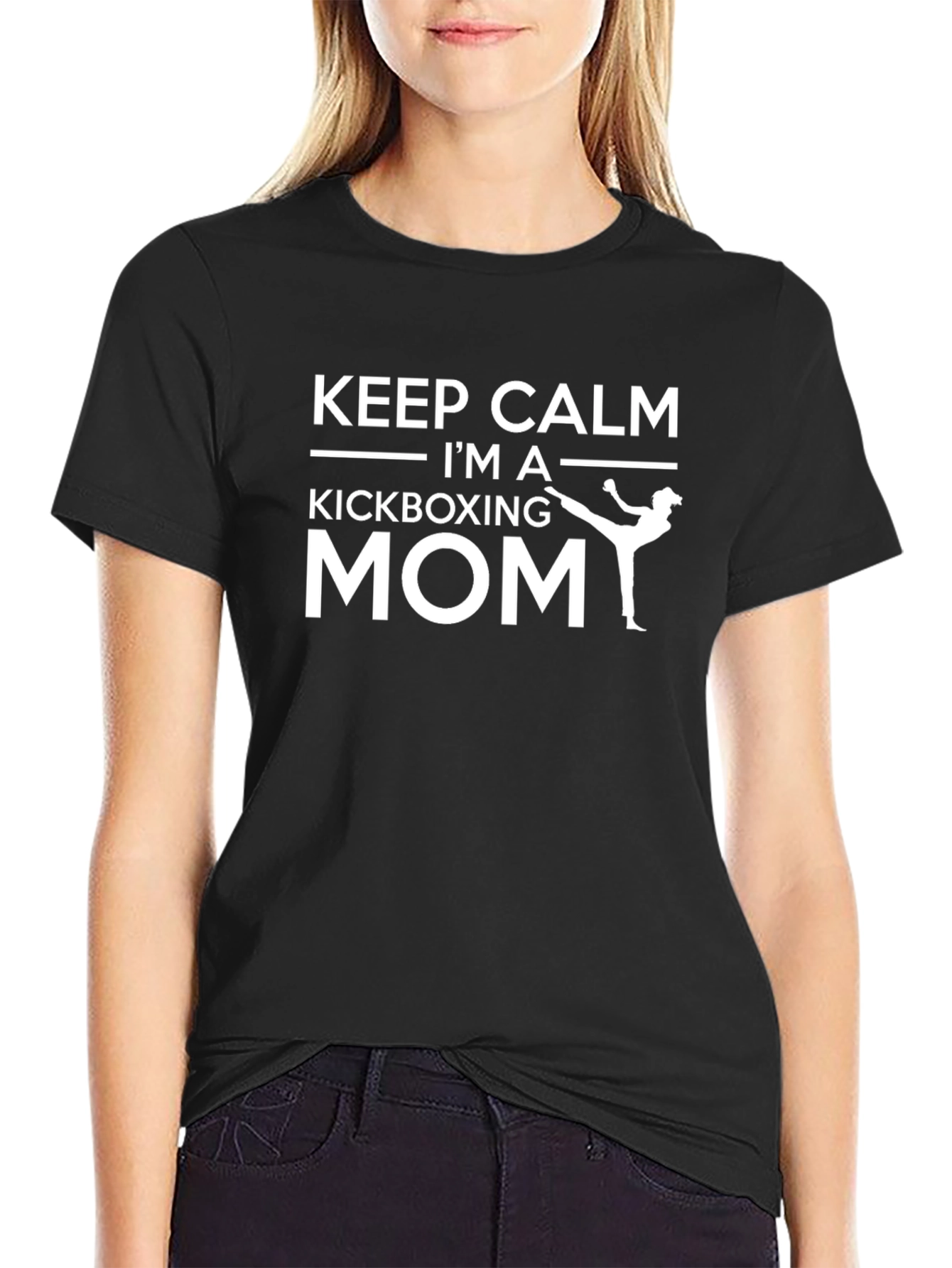 Keep Calm Kickboxing Mom Graphic Tee