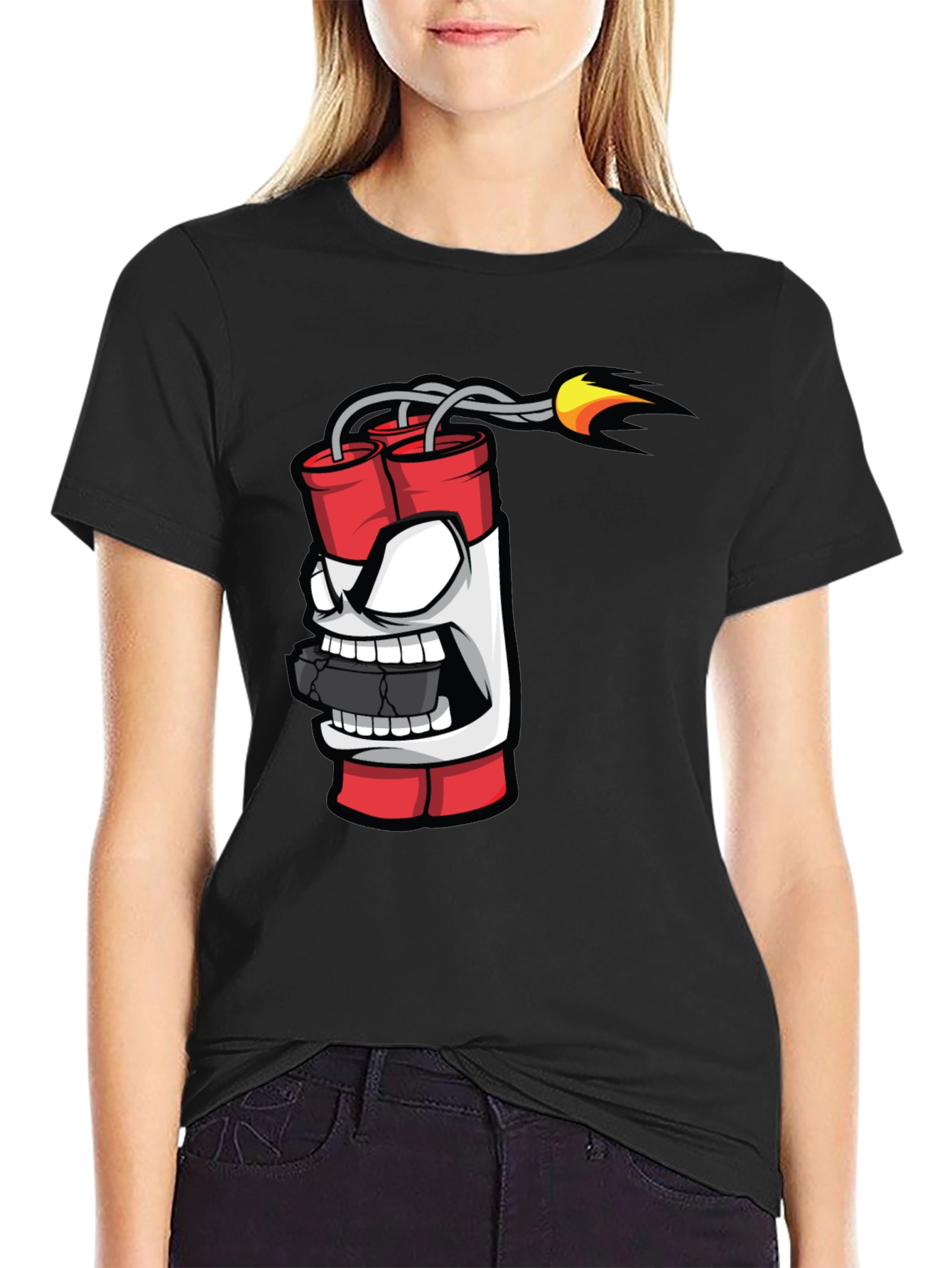 Dynamite Cartoon Graphic Tee - Explosive Style!