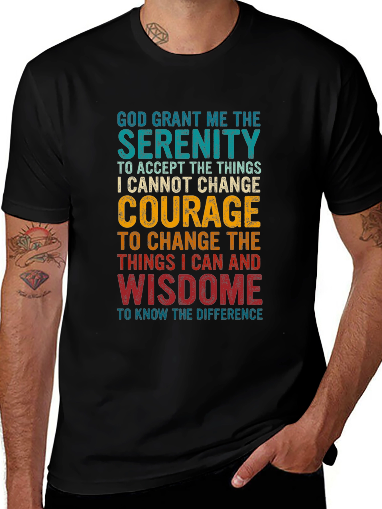 Serenity Prayer Graphic T-Shirt - Inspirational Tee