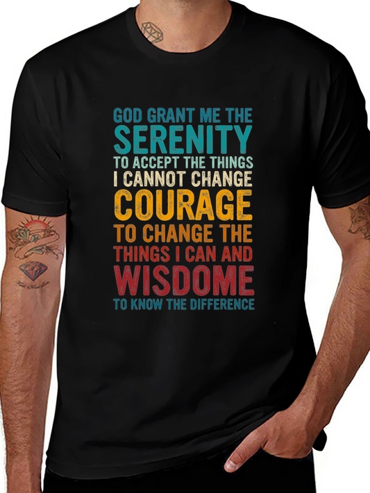 Serenity Prayer Graphic T-Shirt - Inspirational Tee