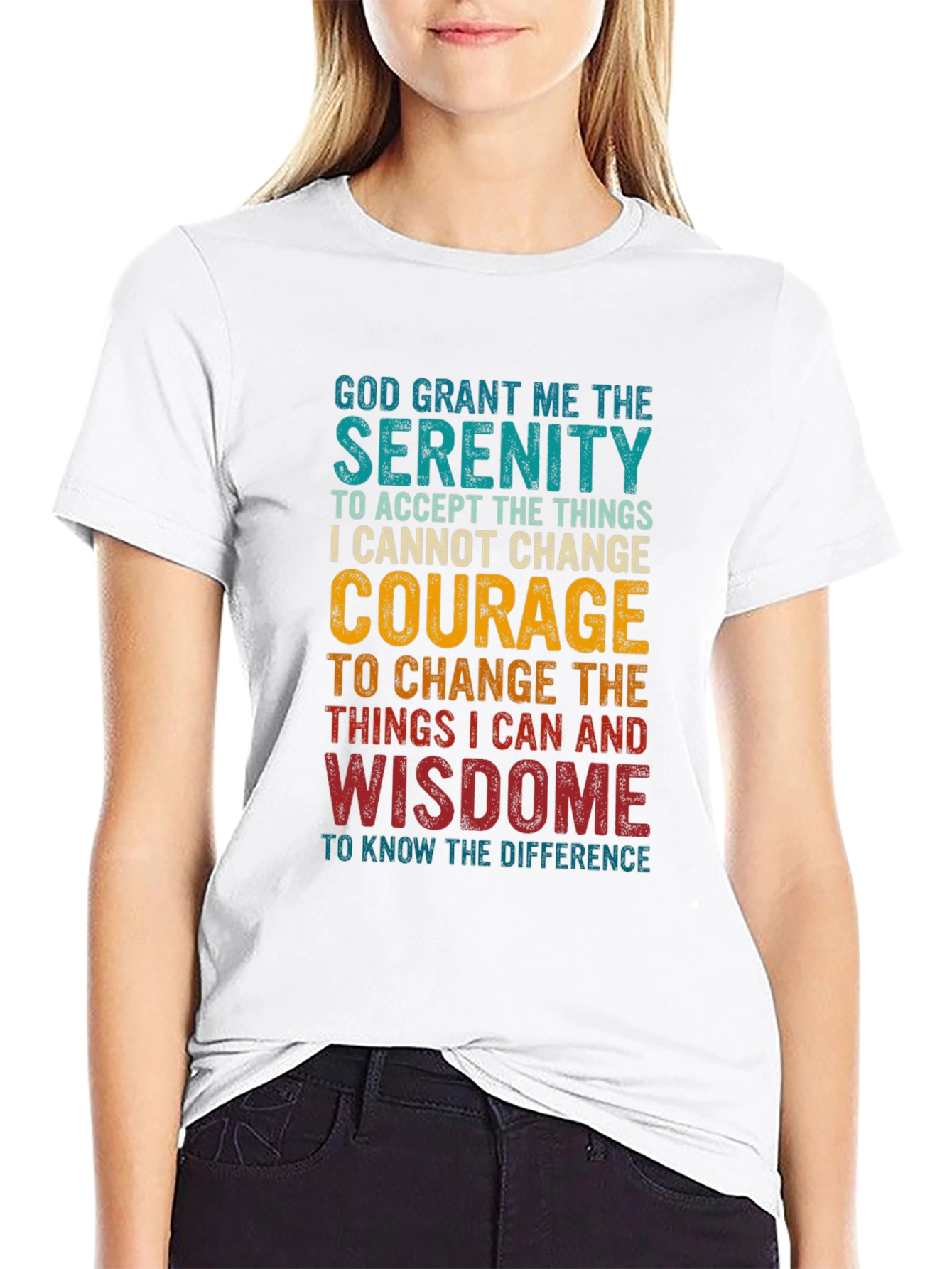 Serenity Prayer Graphic T-Shirt - Inspirational Tee