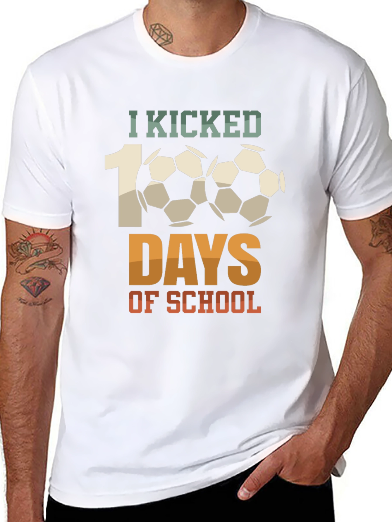 100 Days of School Soccer T-Shirt