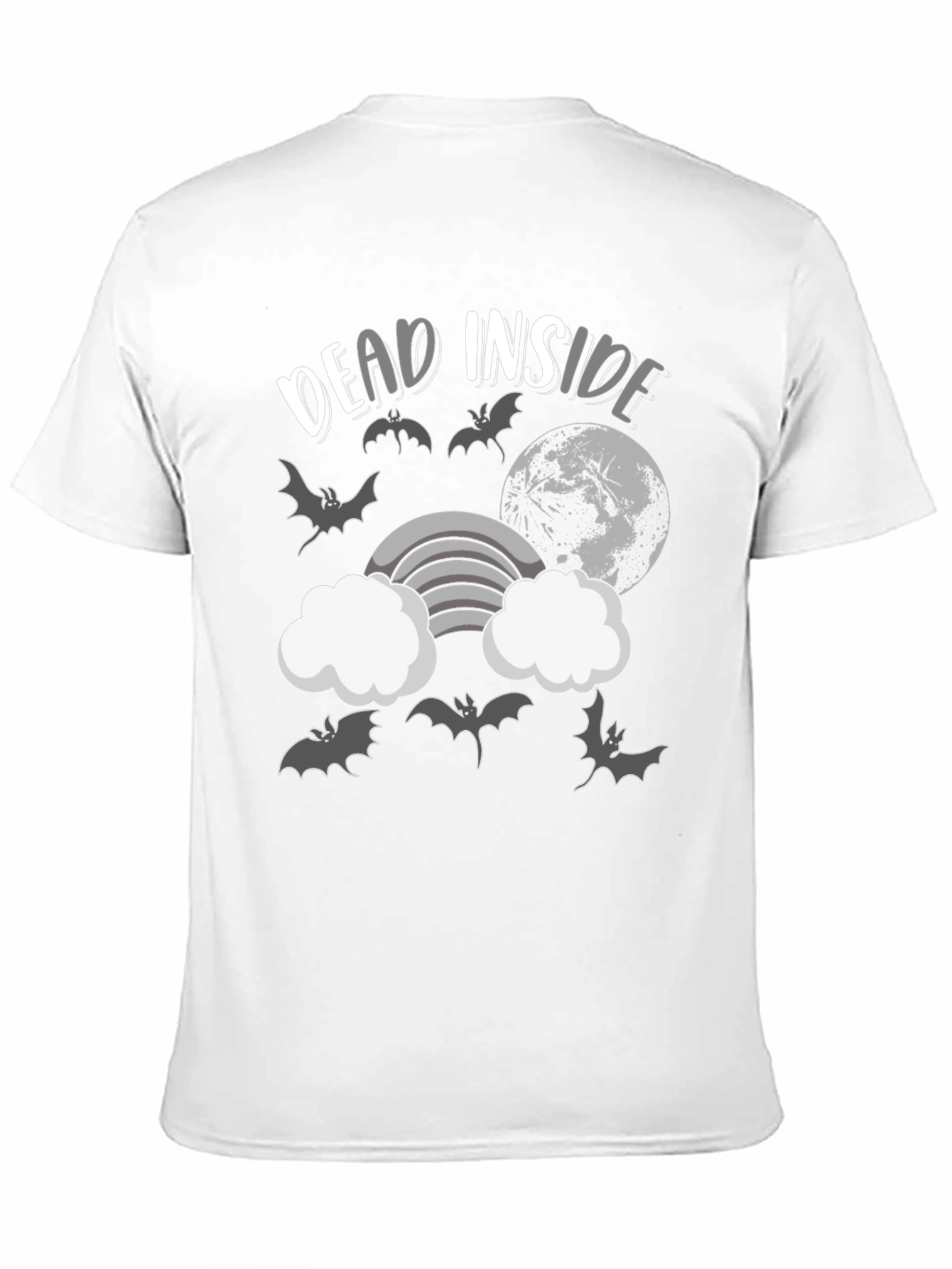 Dead Inside Bats and Moon Graphic T-Shirt