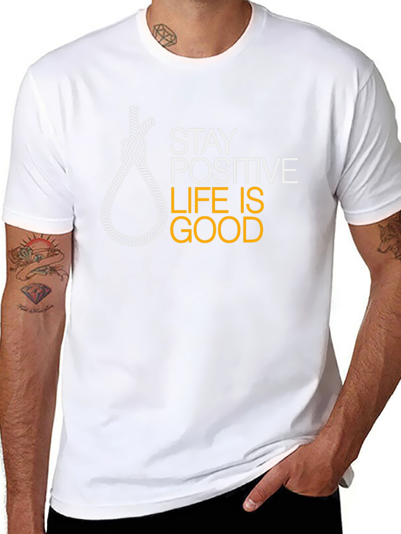 Stay Positive Funny Graphic Tee
