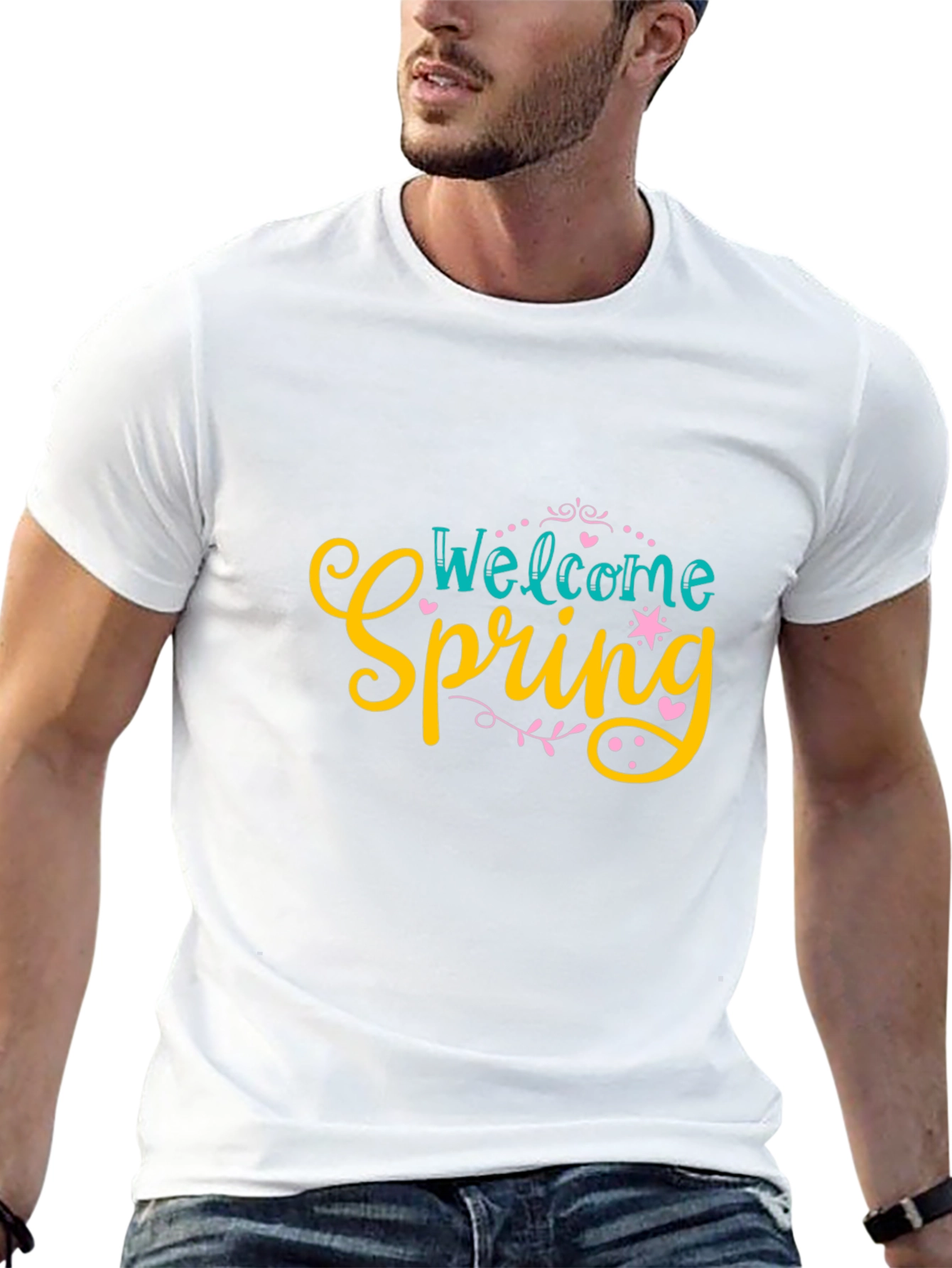 Welcome Spring Graphic Tee - Black T-Shirt