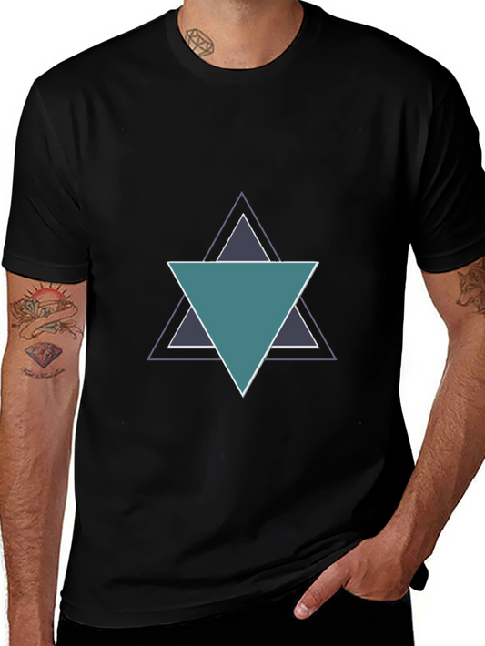 Geometric Triangle Tee - Modern Casual Style
