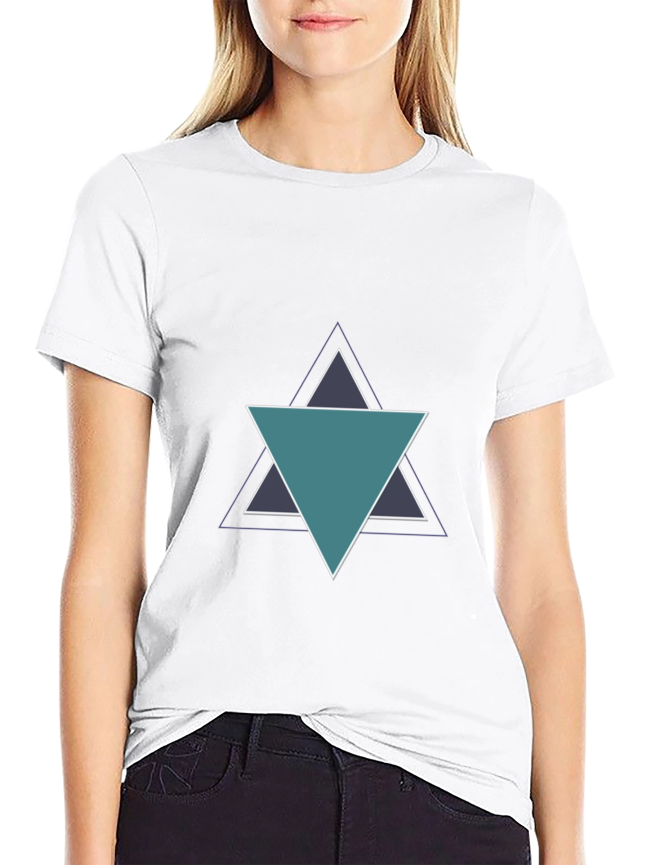 Geometric Triangle Tee - Modern Casual Style