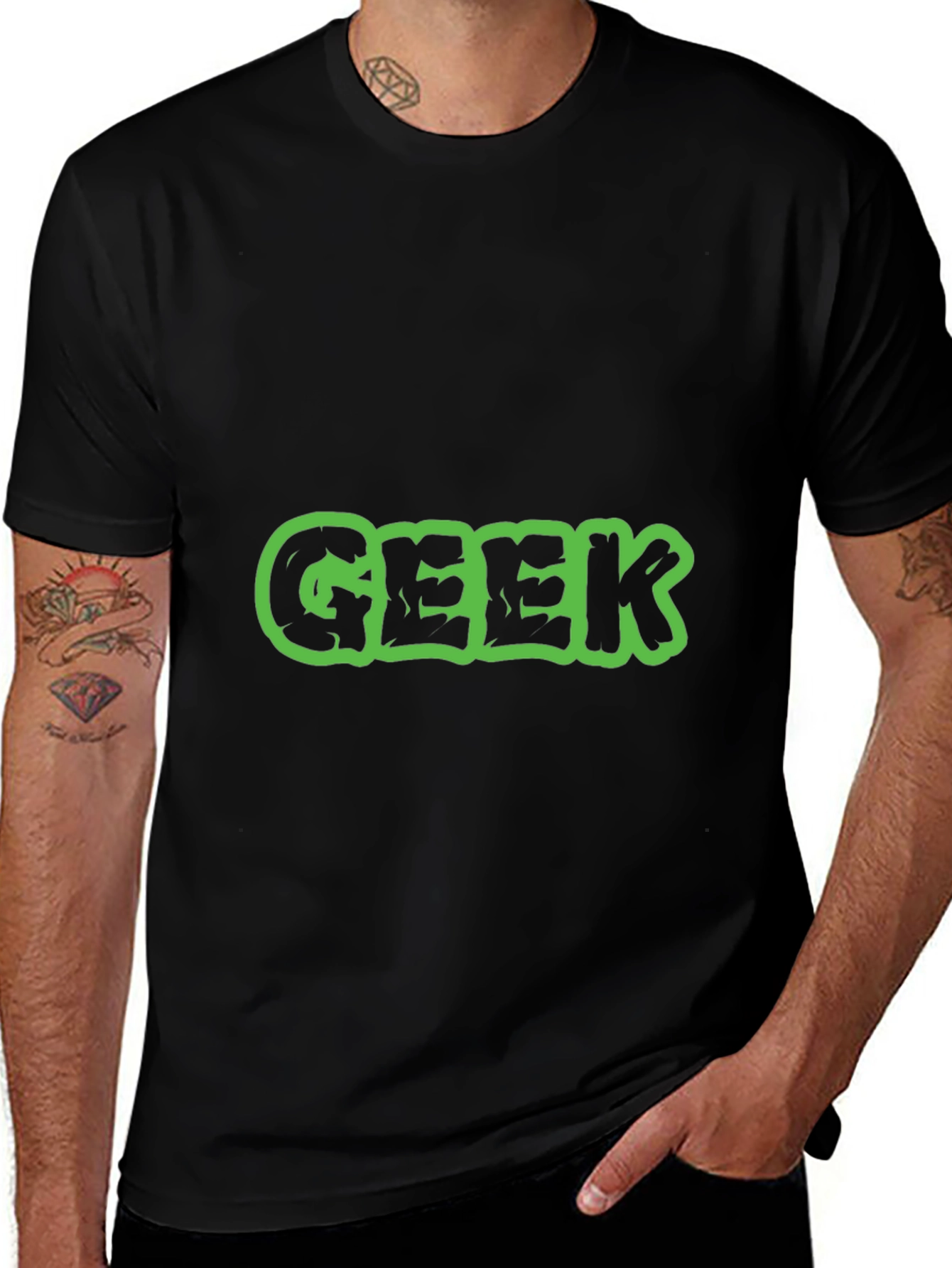 Geek Graphic Tee - Black Short Sleeve T-Shirt