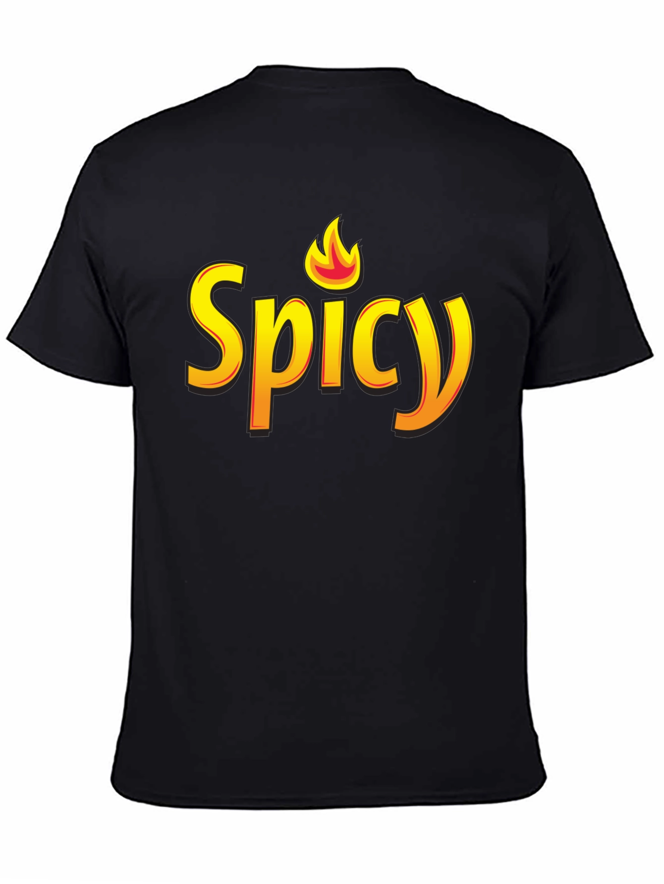 Spicy Flame Graphic Black T-Shirt