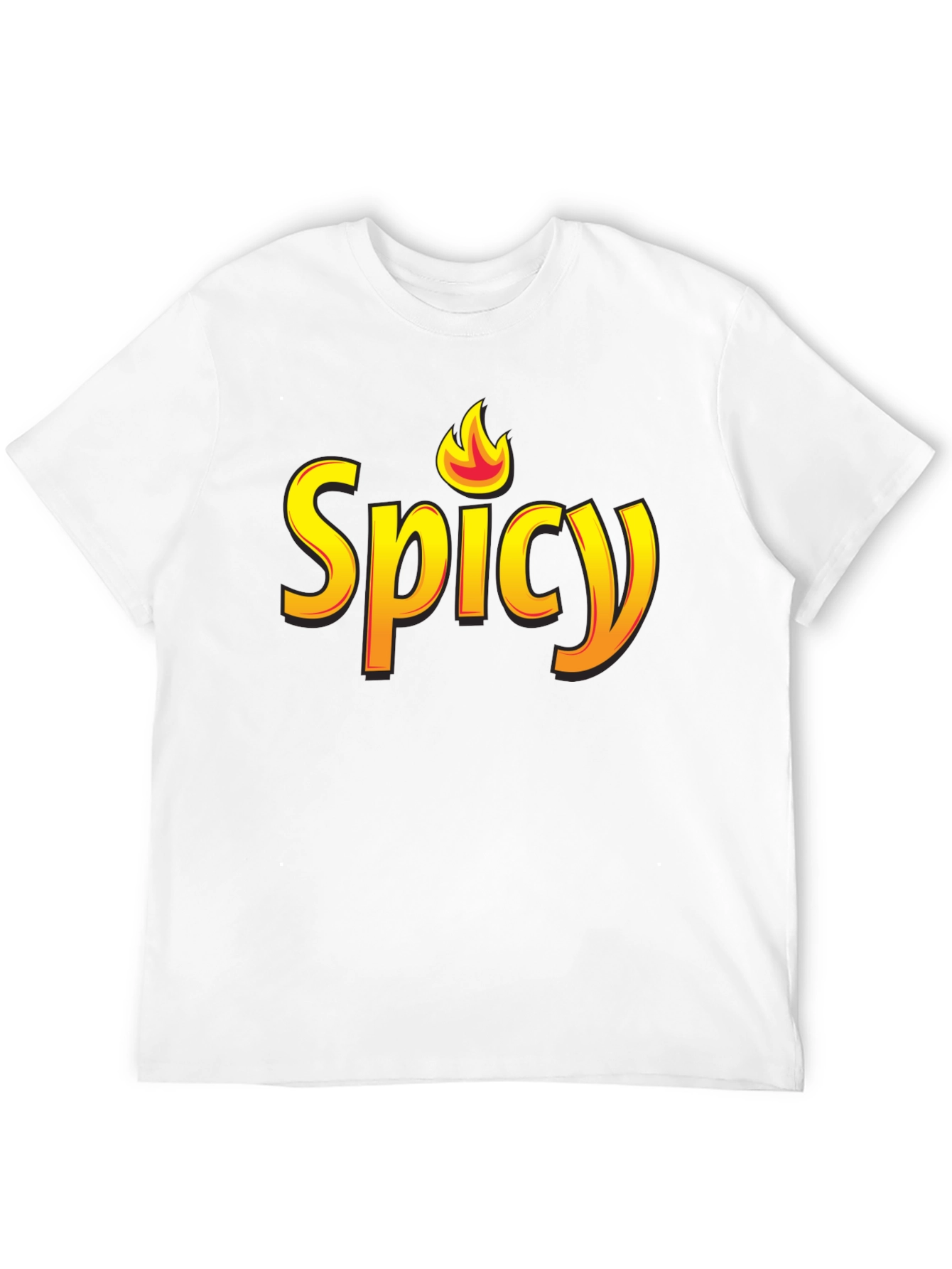 Spicy Flame Graphic Black T-Shirt